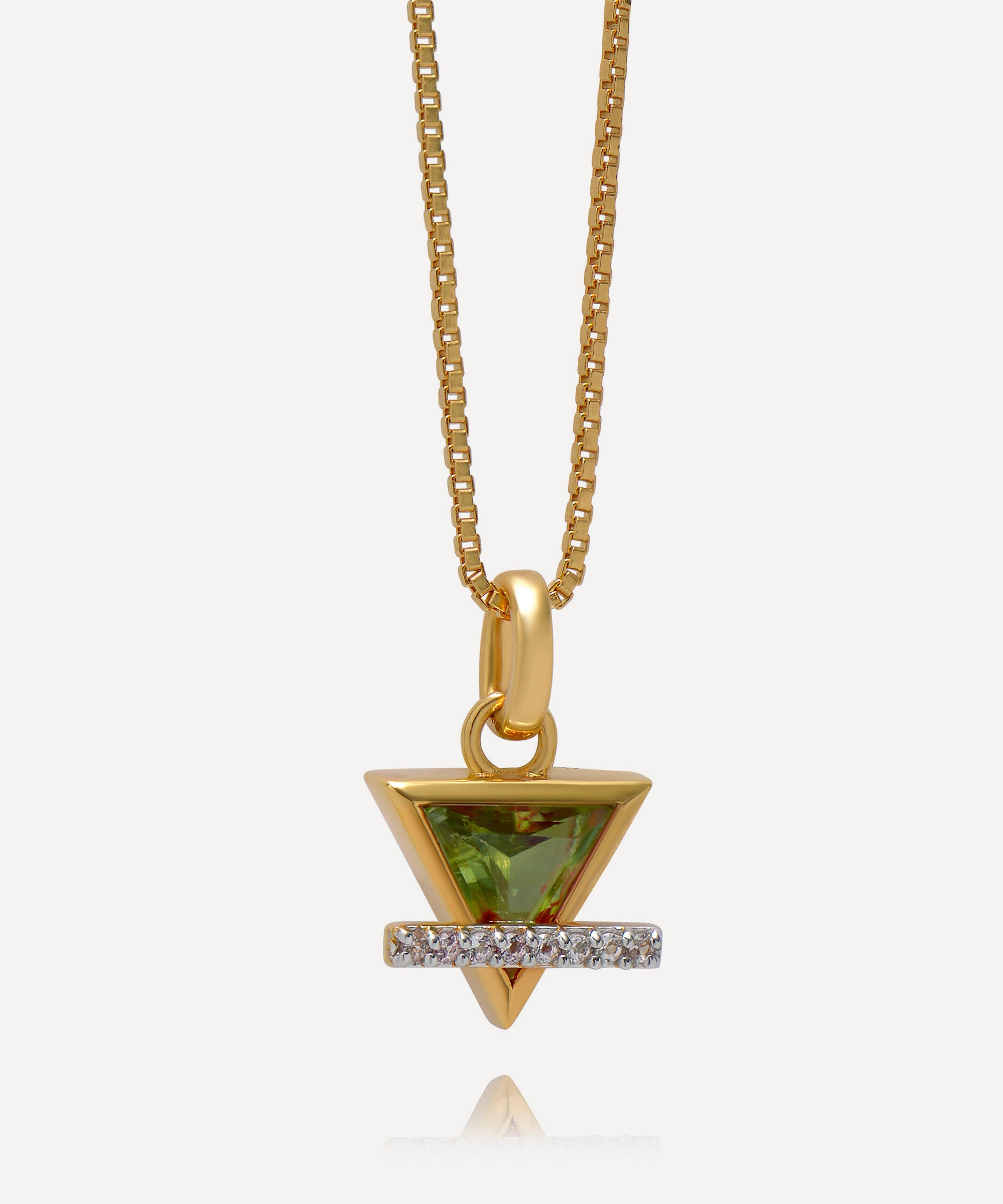 Rachel Jackson - 22ct Gold-Plated Elements Earth Sign Pendant Necklace image number 0