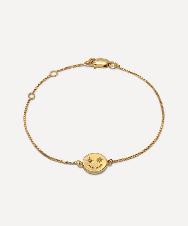 Rachel Jackson - 22ct Gold-Plated Mini Happy Face Charm Bracelet image number null