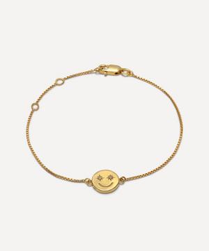 Rachel Jackson - 22ct Gold-Plated Mini Happy Face Charm Bracelet image number 0
