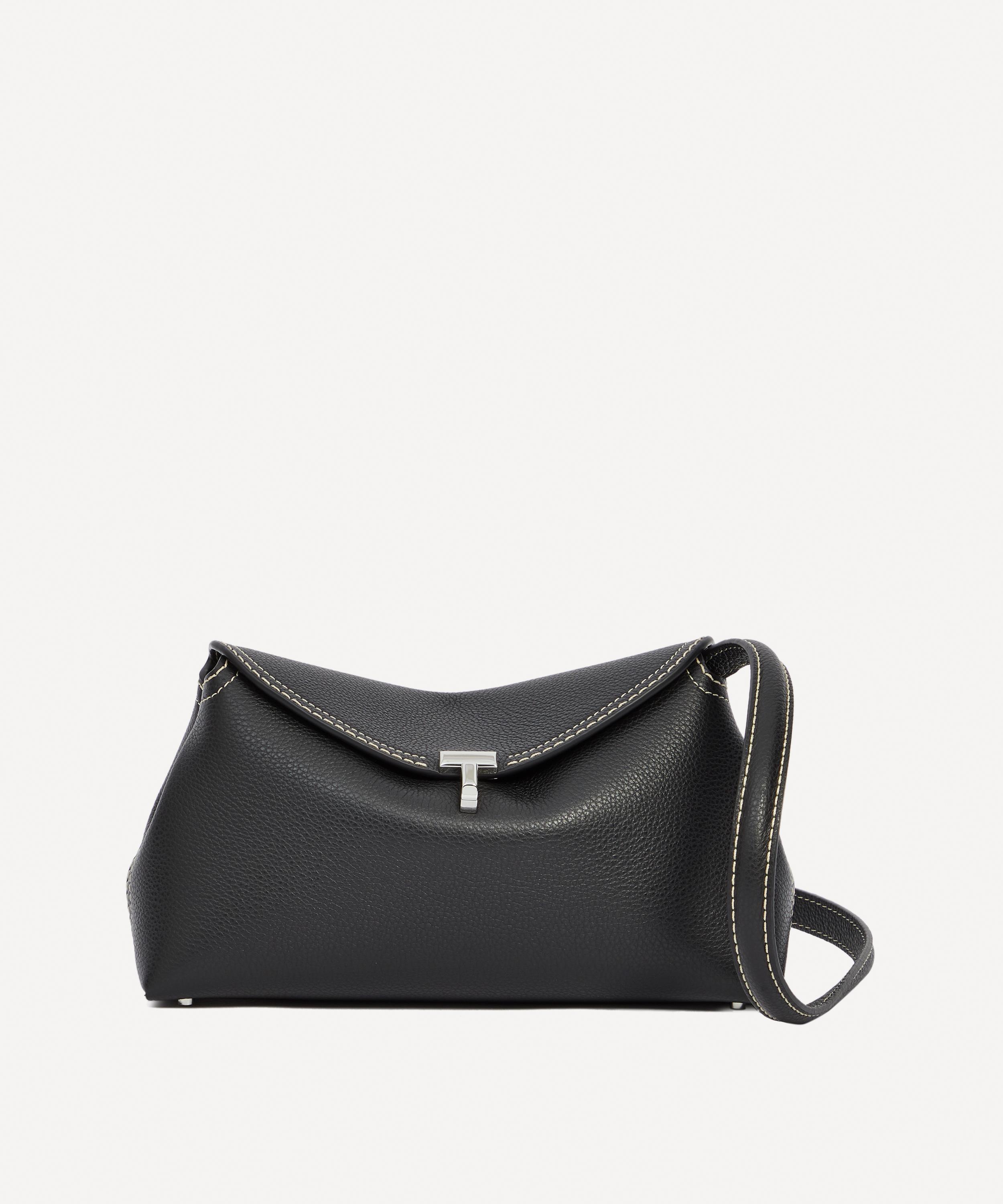 T-Lock leather clutch