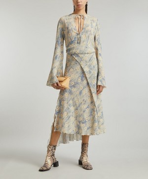 Acne Studios - Daisy-Printed Wrap-Dress image number 1