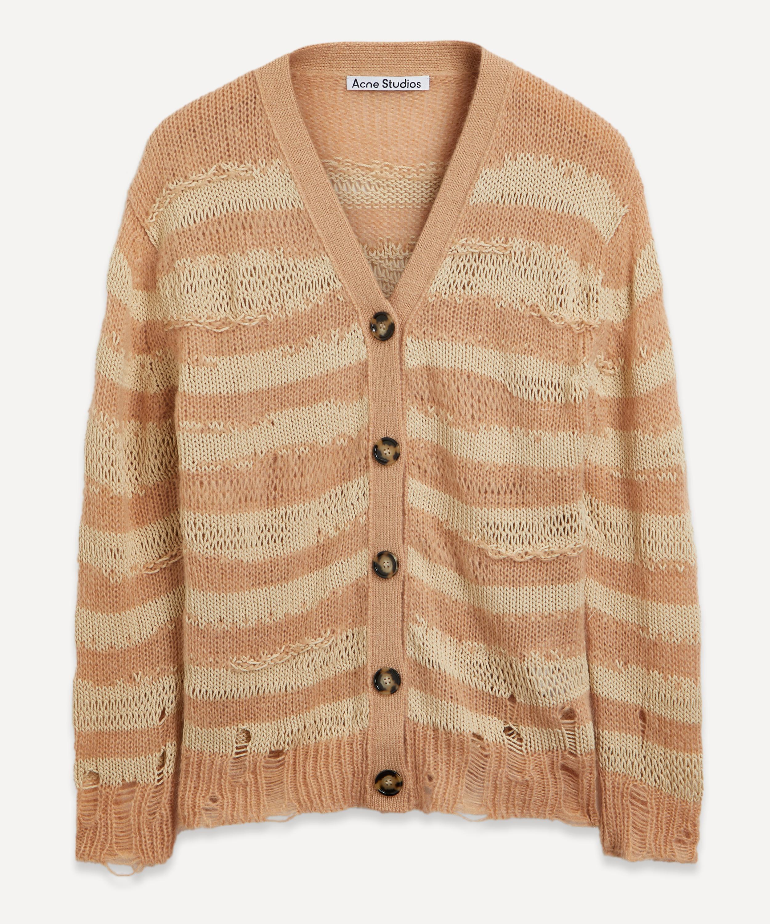 Acne Studios - Distressed Striped Cardigan image number 0