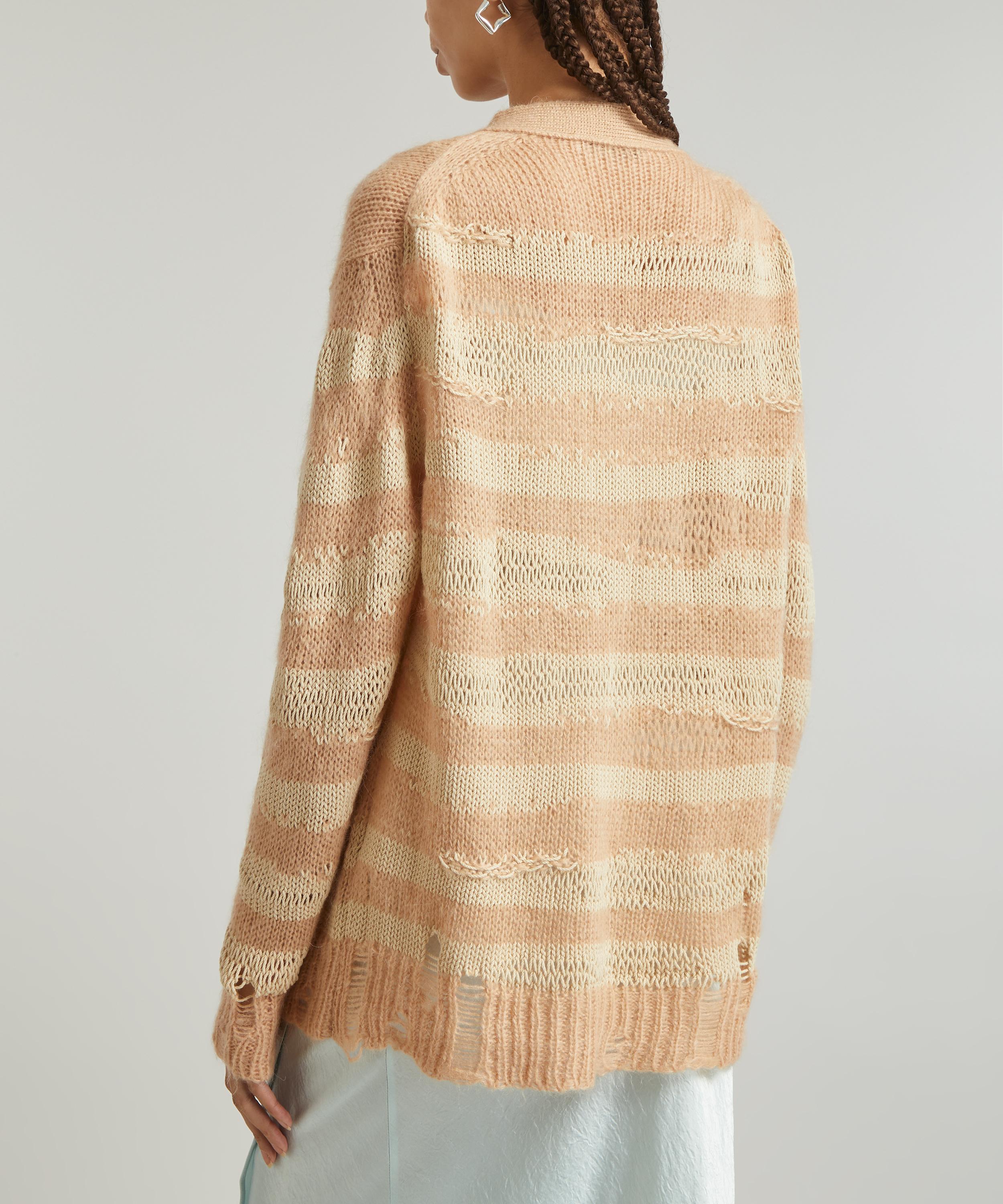 Acne Studios - Distressed Striped Cardigan image number 3
