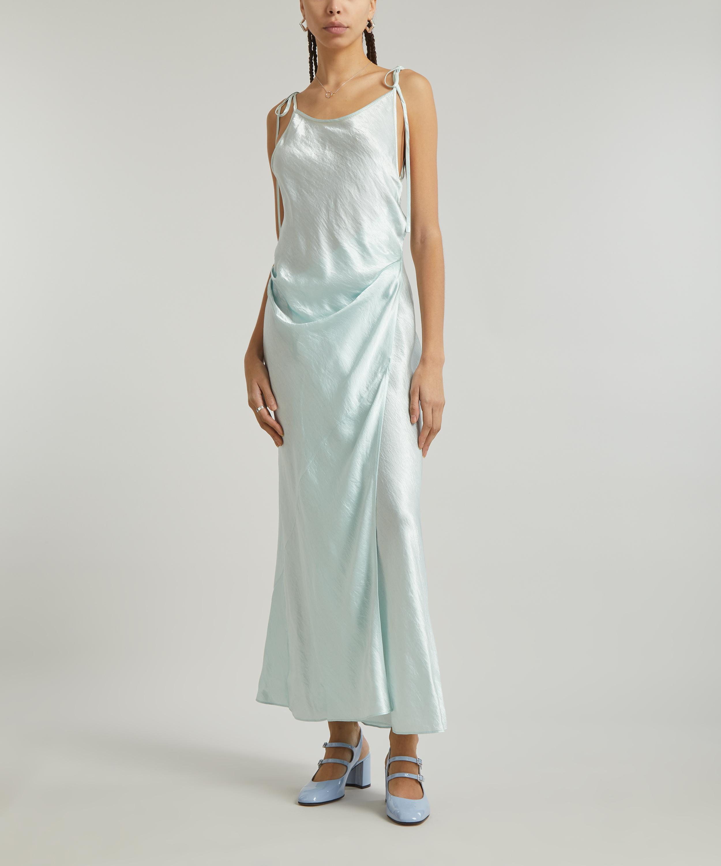 satin wrap dress