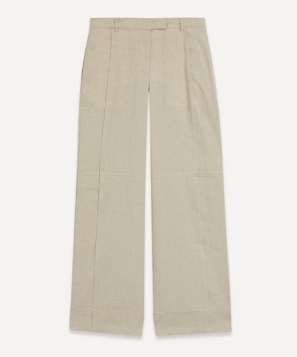 Acne Studios - Tailored Linen-Blend Trousers image number null