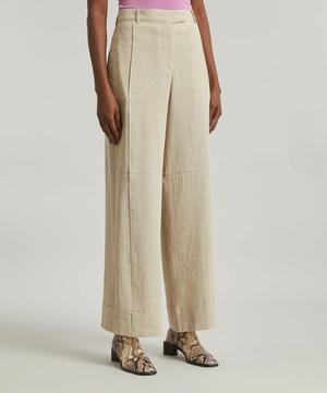 Acne Studios - Tailored Linen-Blend Trousers image number 2