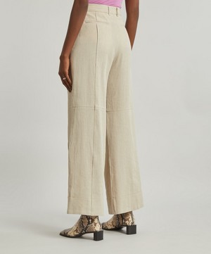 Acne Studios - Tailored Linen-Blend Trousers image number 3