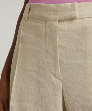 Acne Studios - Tailored Linen-Blend Trousers image number 4