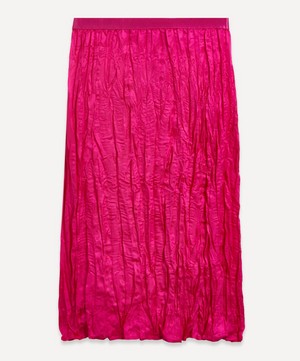 Acne Studios - Fuchsia Crinkled Silk-Blend Skirt image number 0