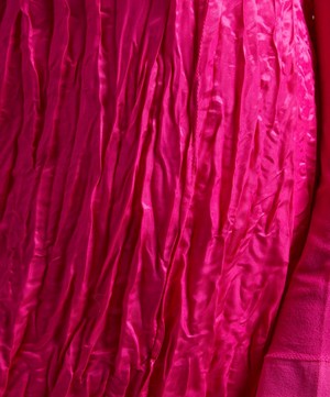 Acne Studios - Fuchsia Crinkled Silk-Blend Skirt image number 4