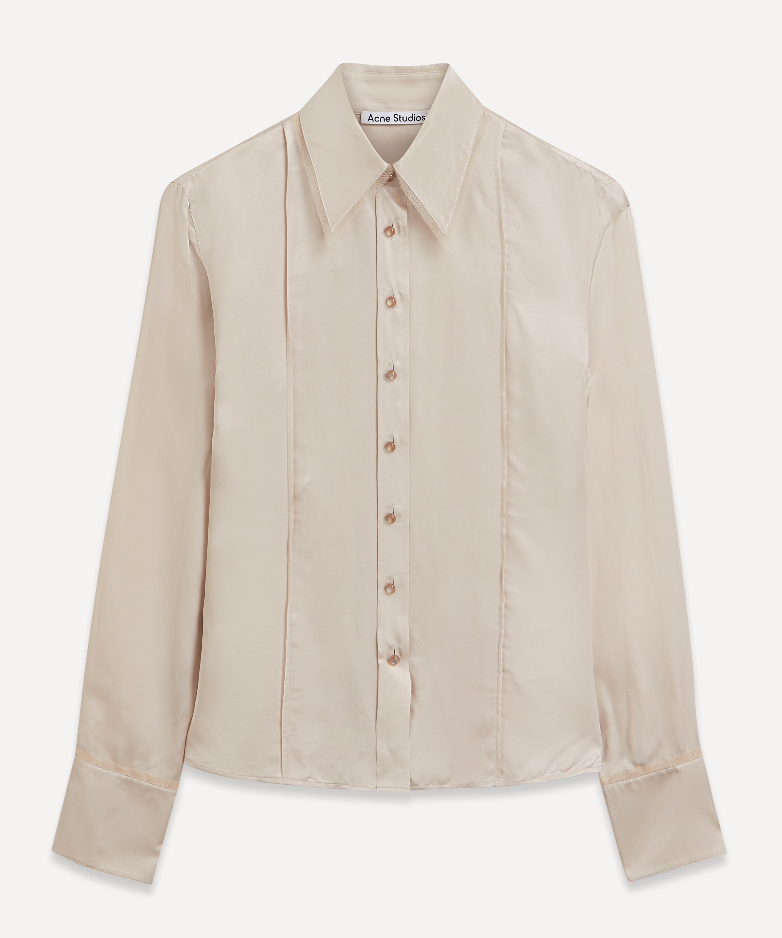 Acne Studios - Long-Sleeve Silk-Blend Shirt image number 0