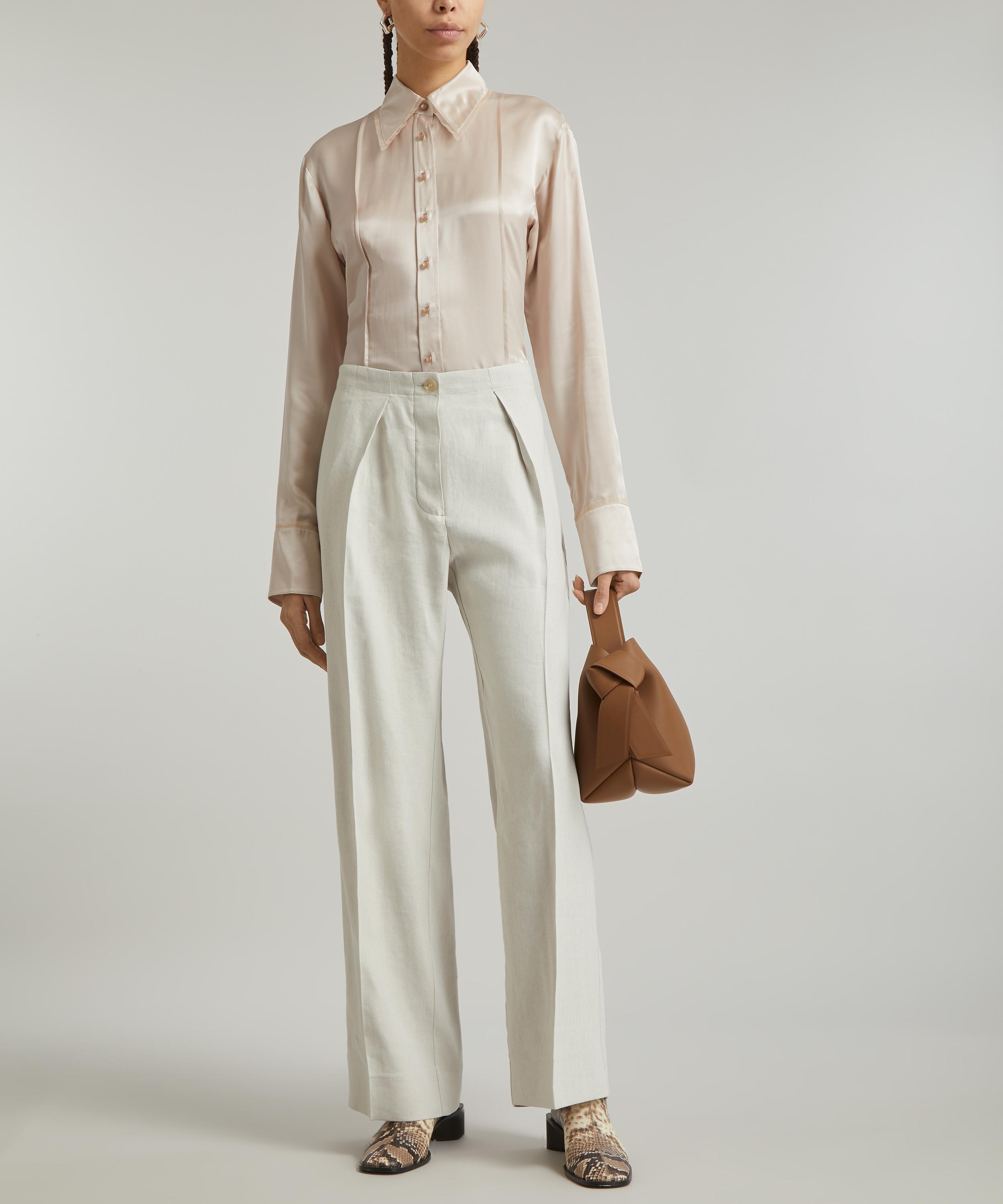 Acne Studios - Long-Sleeve Silk-Blend Shirt image number 1