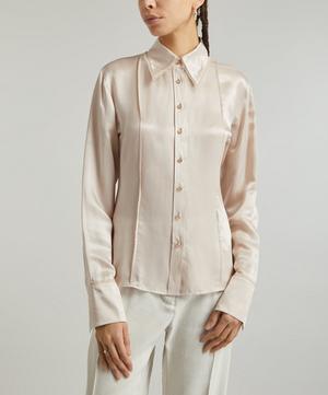 Acne Studios - Long-Sleeve Silk-Blend Shirt image number 2