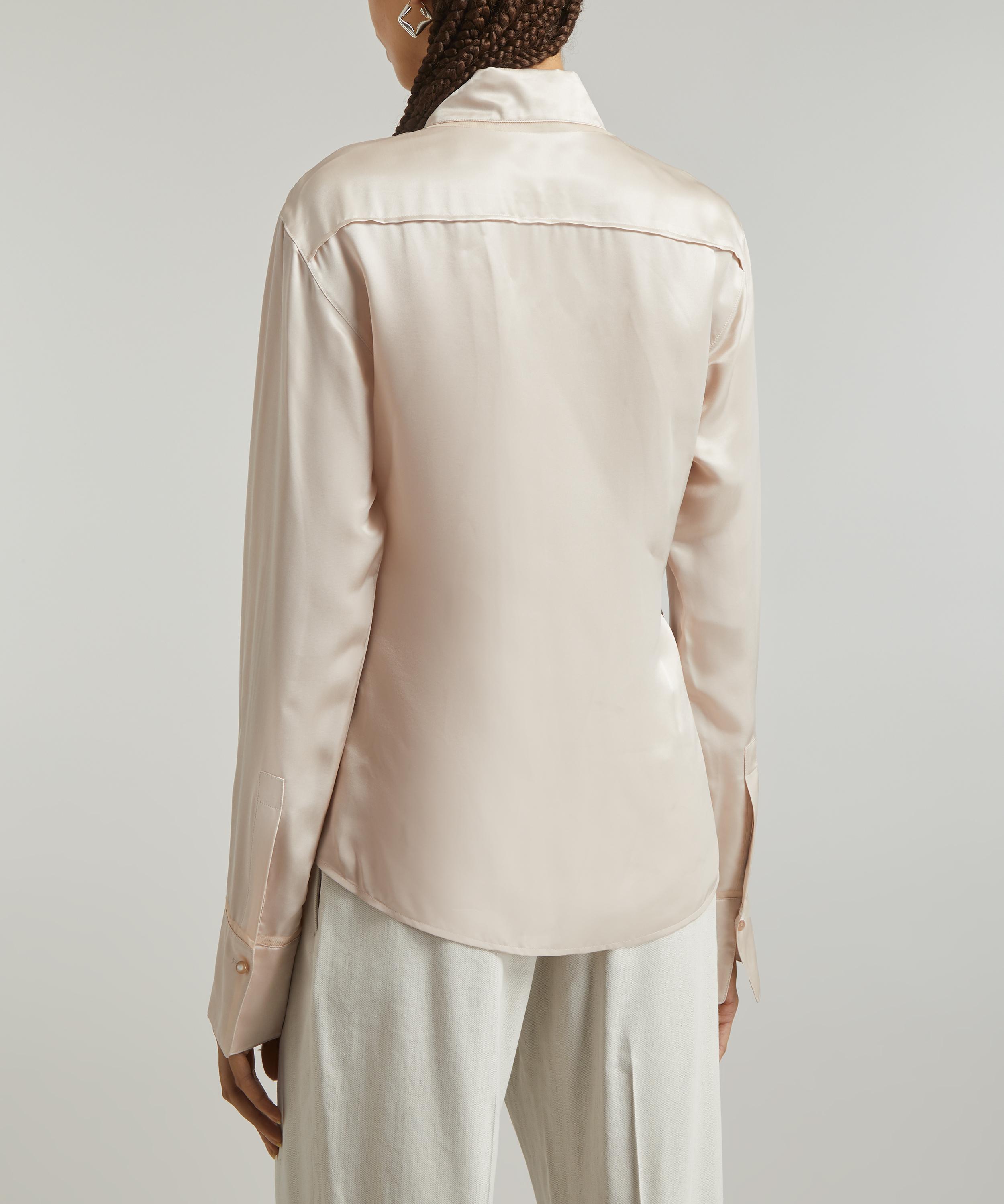 Acne Studios - Long-Sleeve Silk-Blend Shirt image number 3