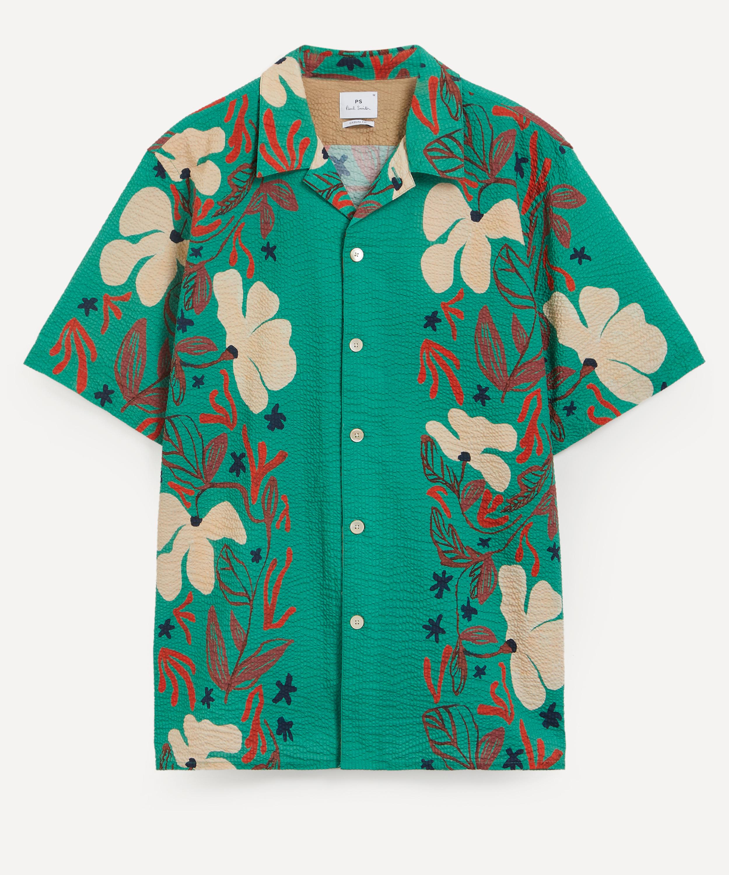 PS Paul Smith - Floral-Printed Short-Sleeve Shirt image number 0
