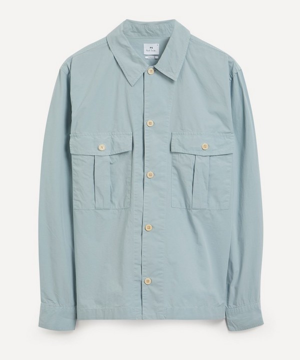 PS Paul Smith - Sky Blue Two-Pocket Overshirt image number null