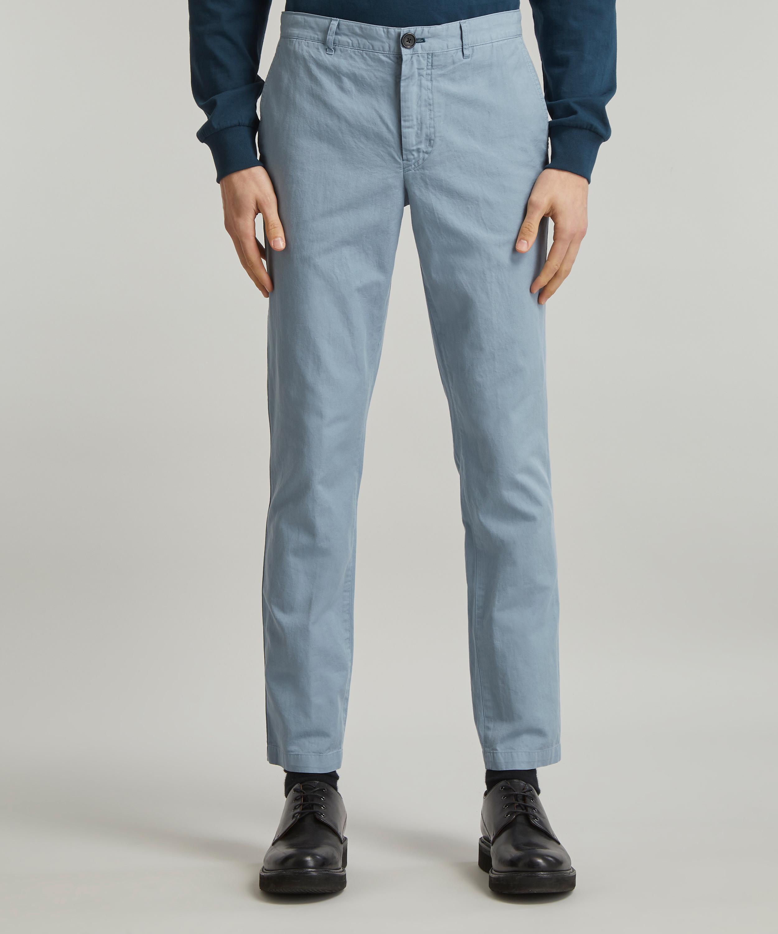 PS Paul Smith - Cotton and Linen Mid-Fit Chino Trousers image number 2