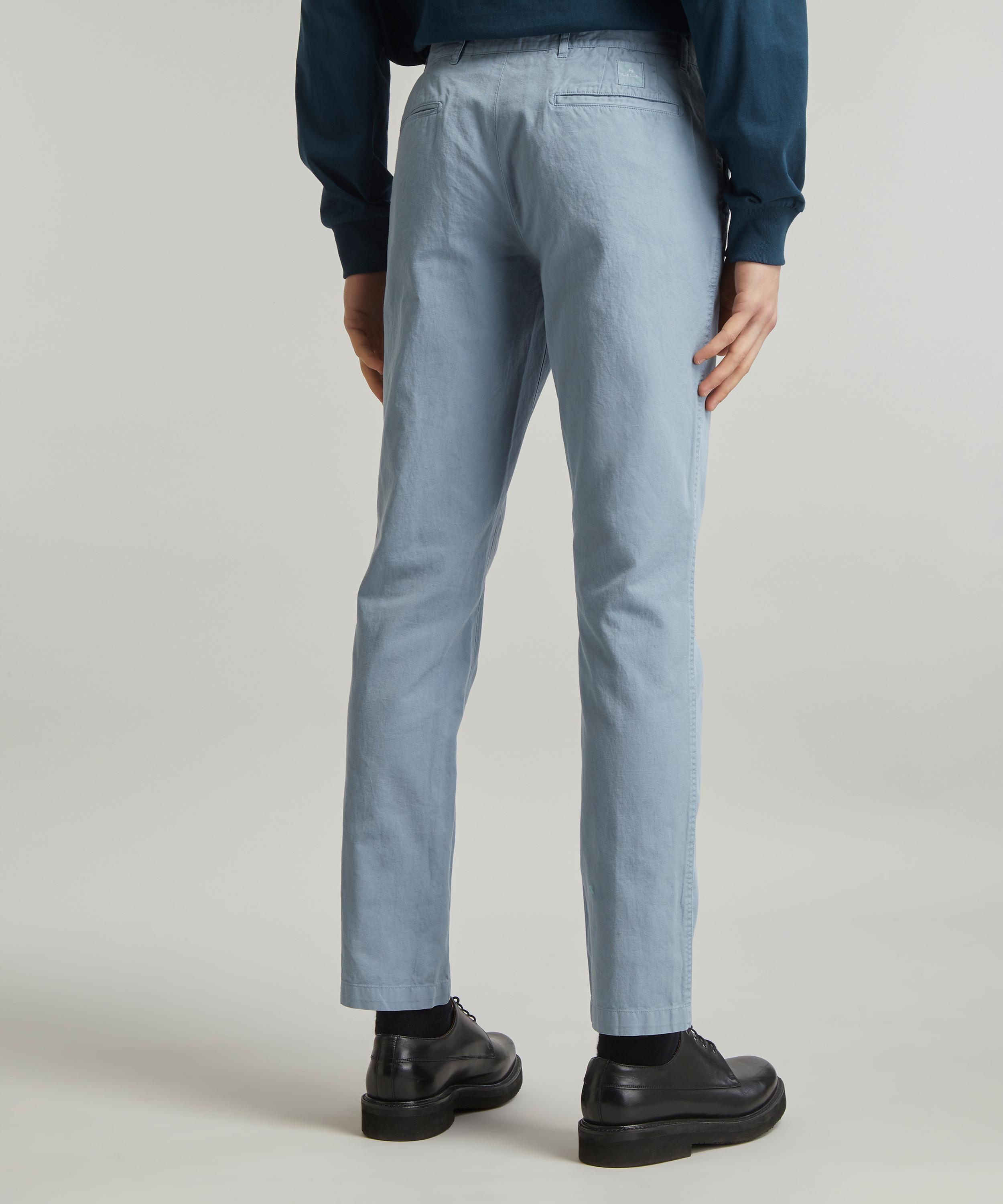 PS Paul Smith - Cotton and Linen Mid-Fit Chino Trousers image number 3