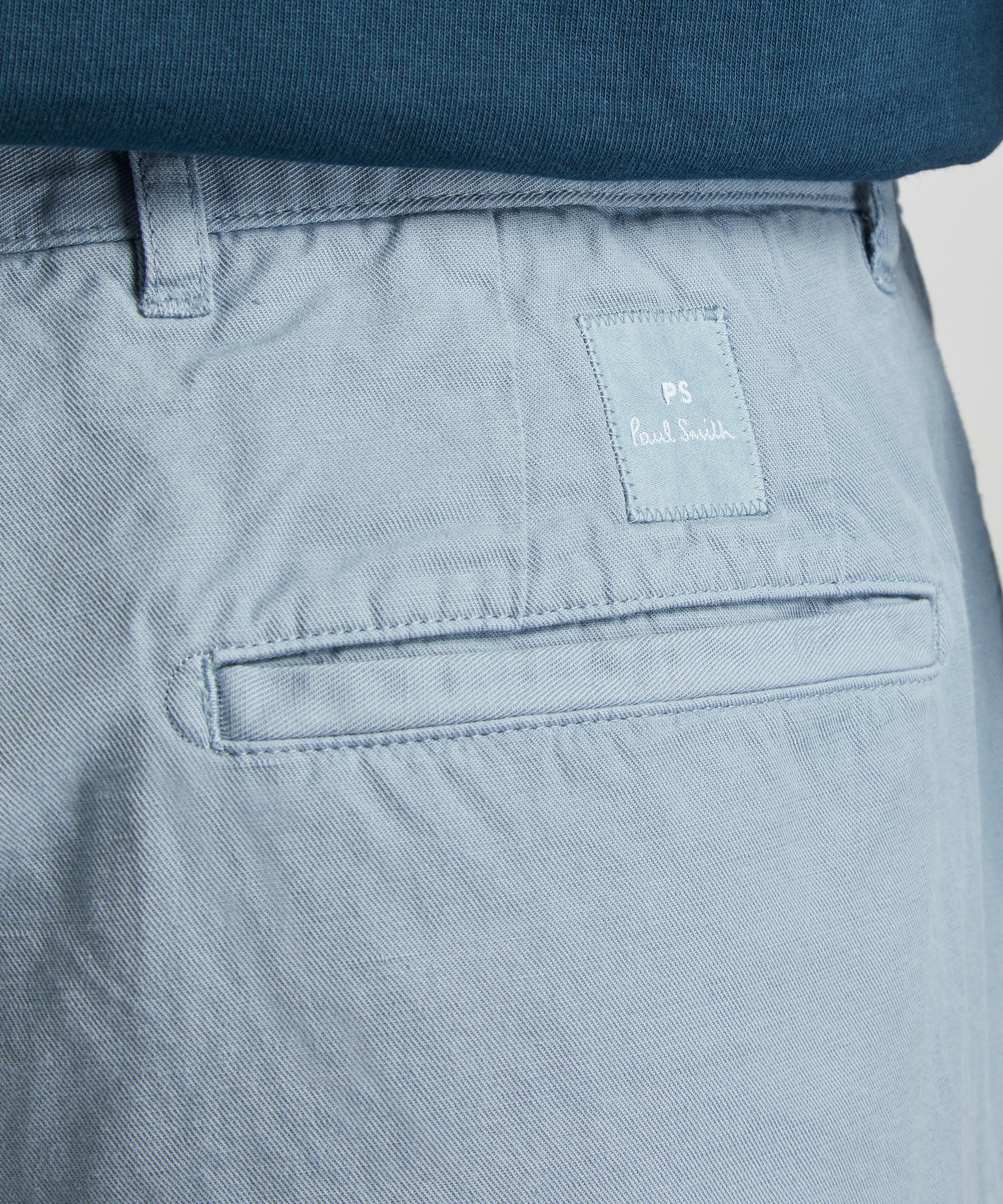 PS Paul Smith - Cotton and Linen Mid-Fit Chino Trousers image number 4