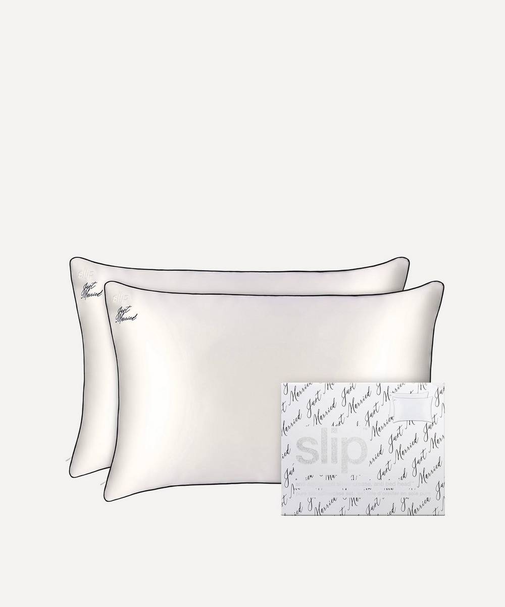 Slip - Just Married Queen Silk Pillowcase Set of 2