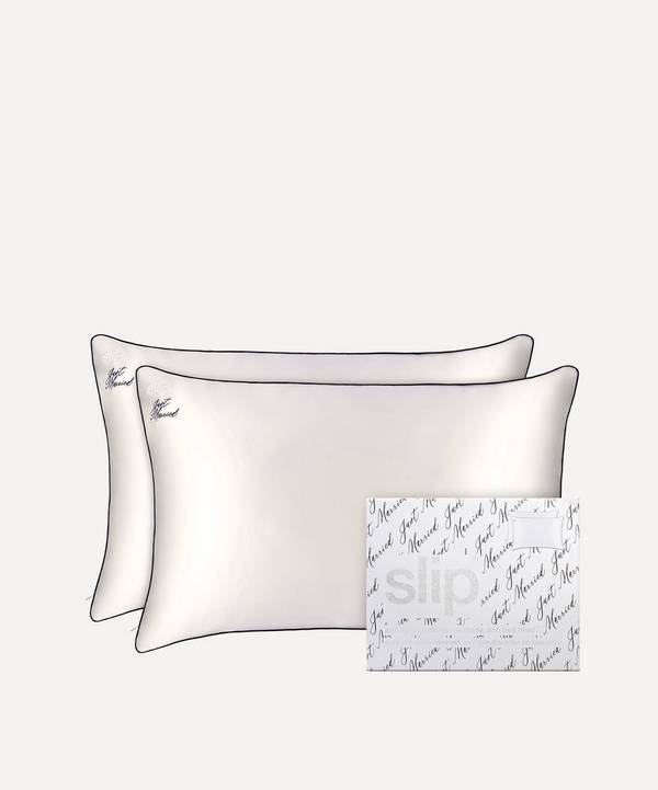 Slip - Just Married Queen Silk Pillowcase Set of 2 image number 0