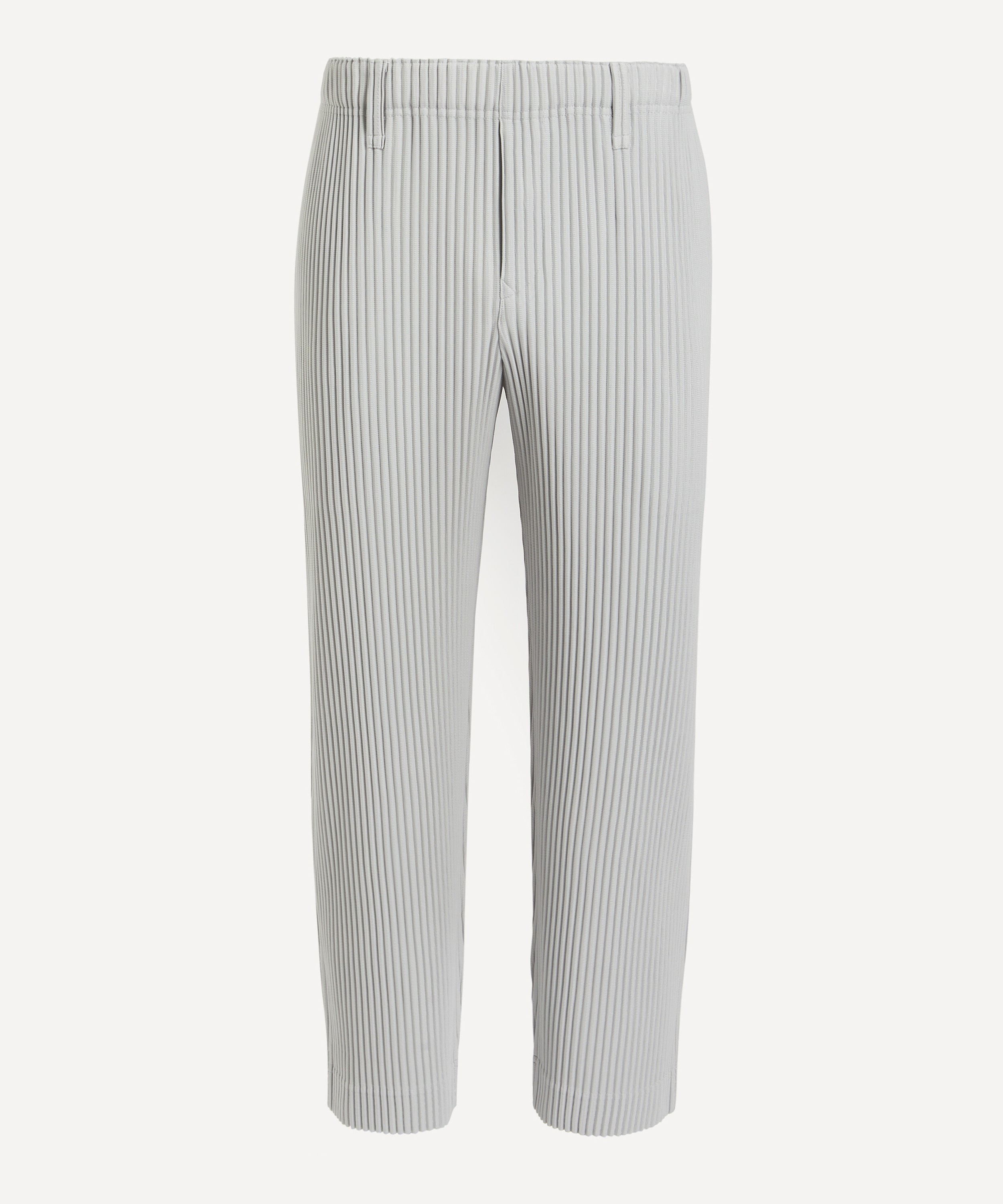 stripe pleated straight pant