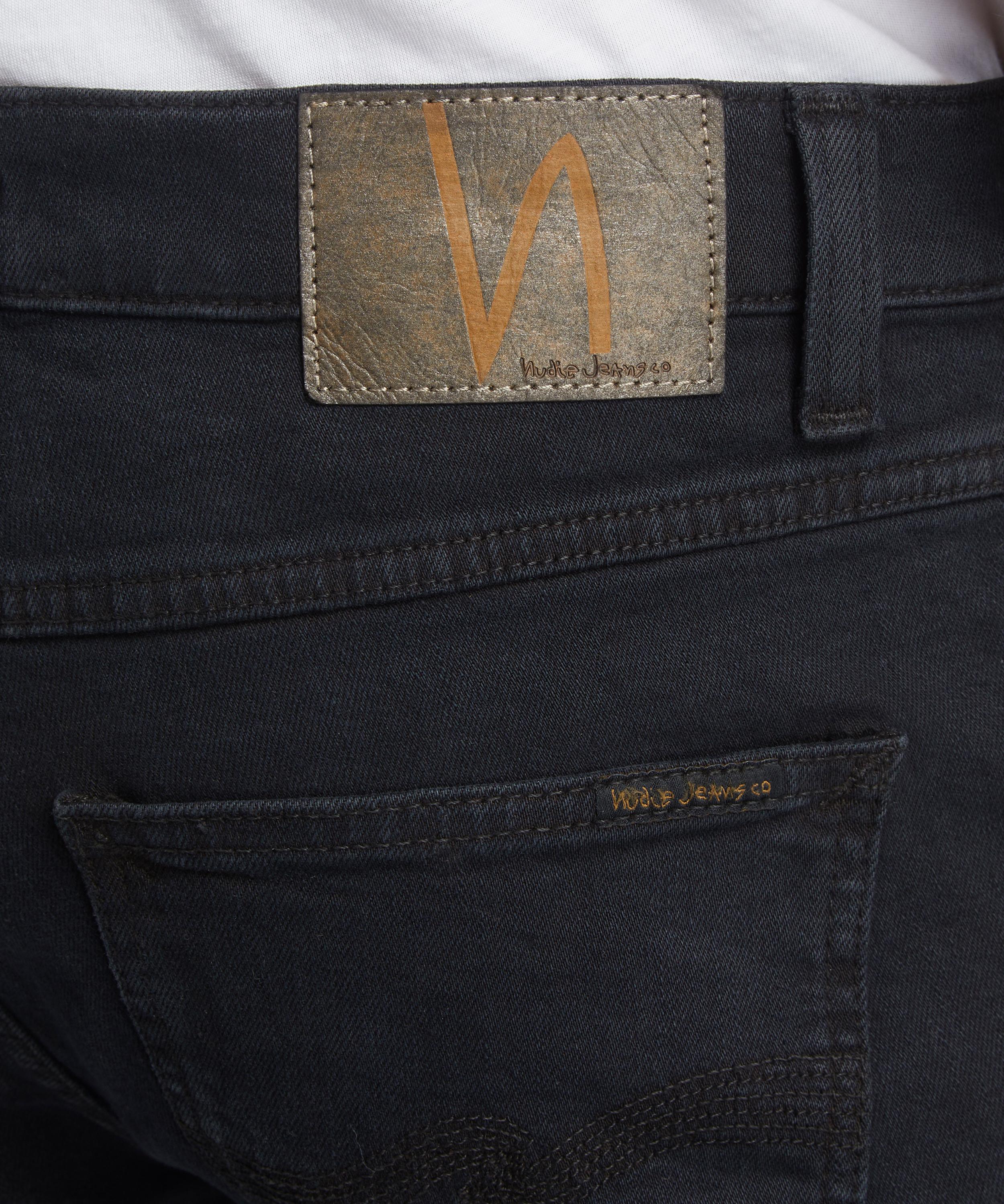 Nudie Jeans - Lean Dean Black Skies Slim-Fit Jeans image number 4