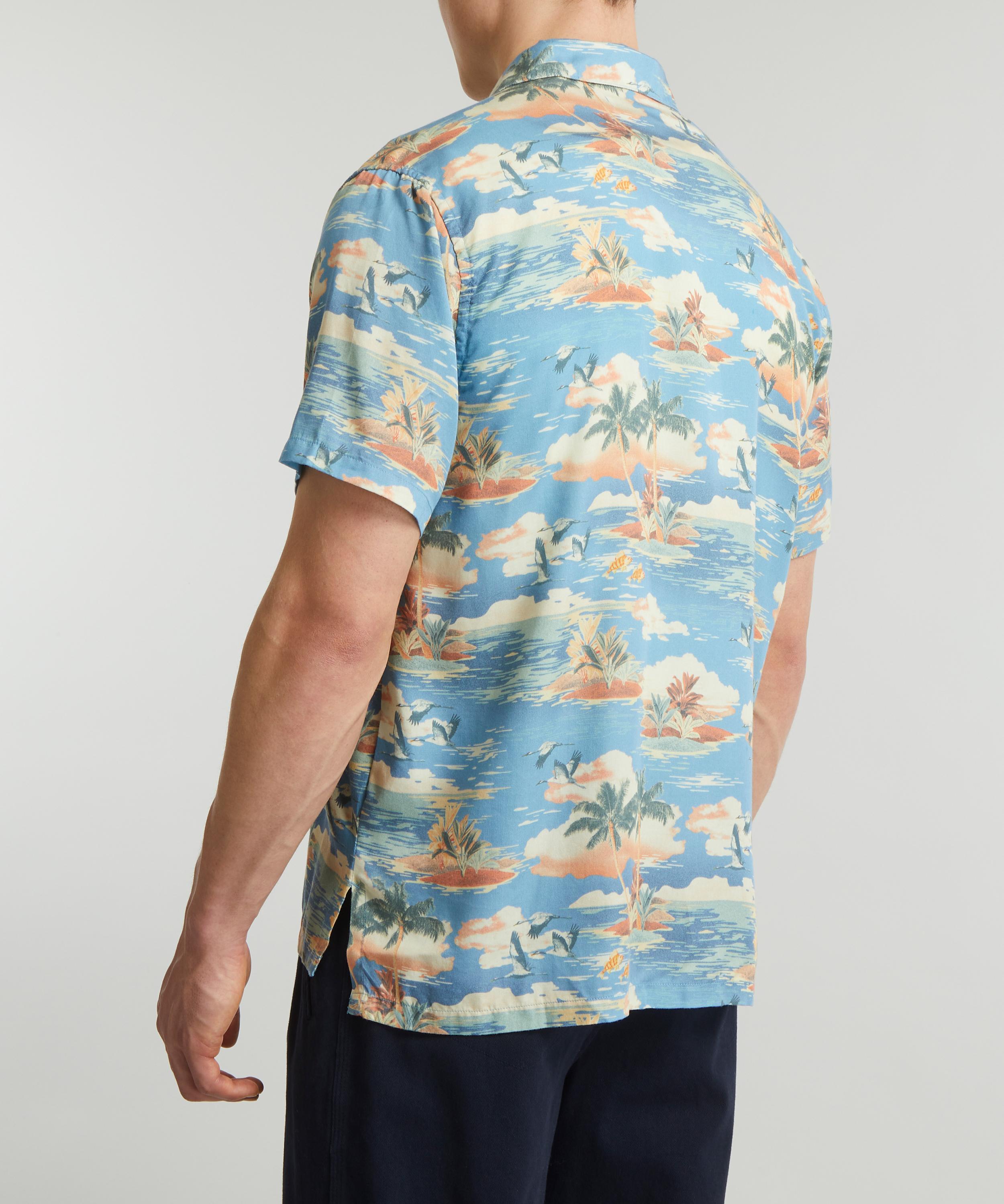 Nudie Jeans - Arvid Hawaii Azure Short-Sleeve Shirt image number 3
