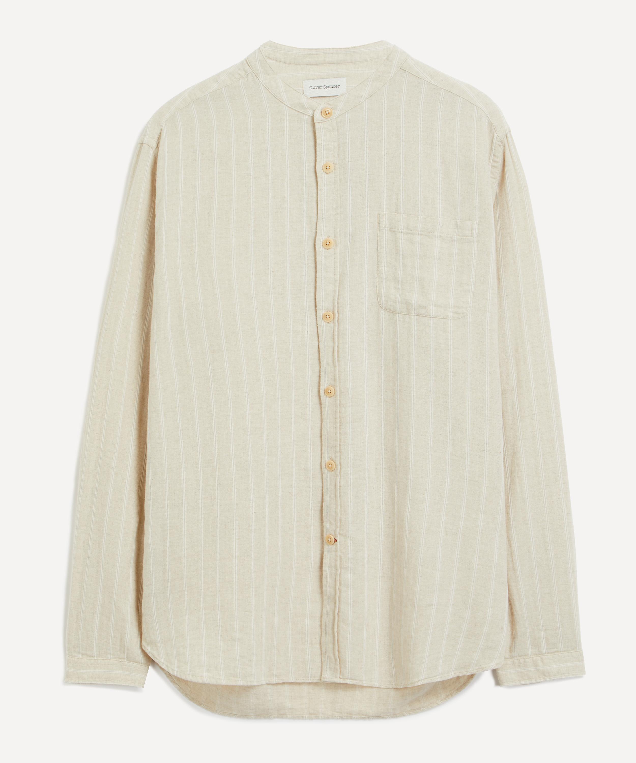 Oliver Spencer - Grandad Randal Cream Shirt image number 0