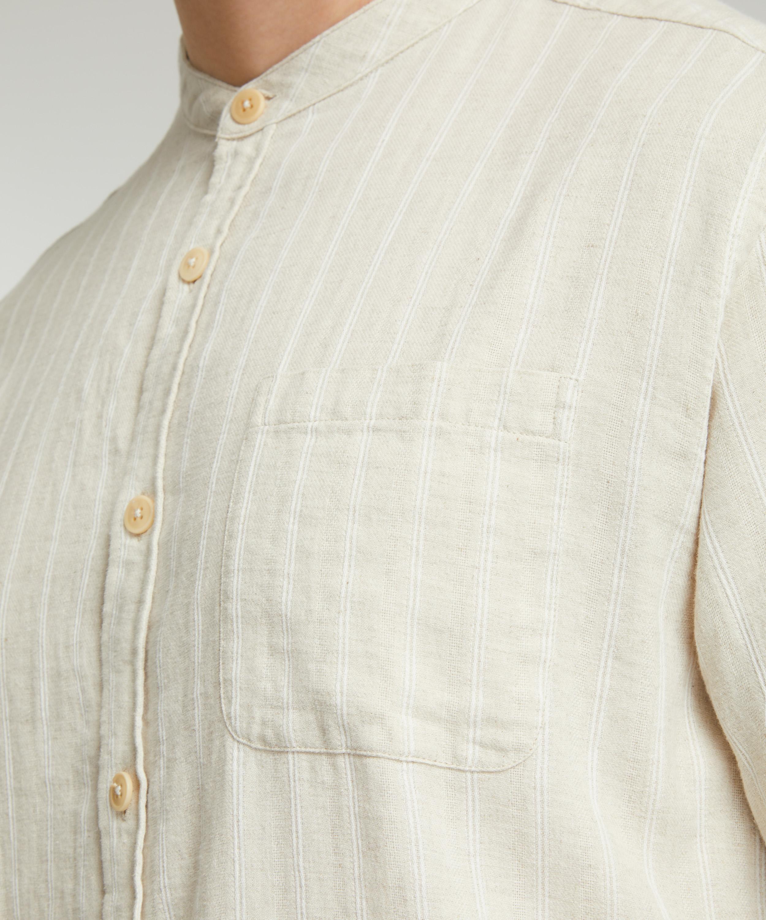 Oliver Spencer - Grandad Randal Cream Shirt image number 4