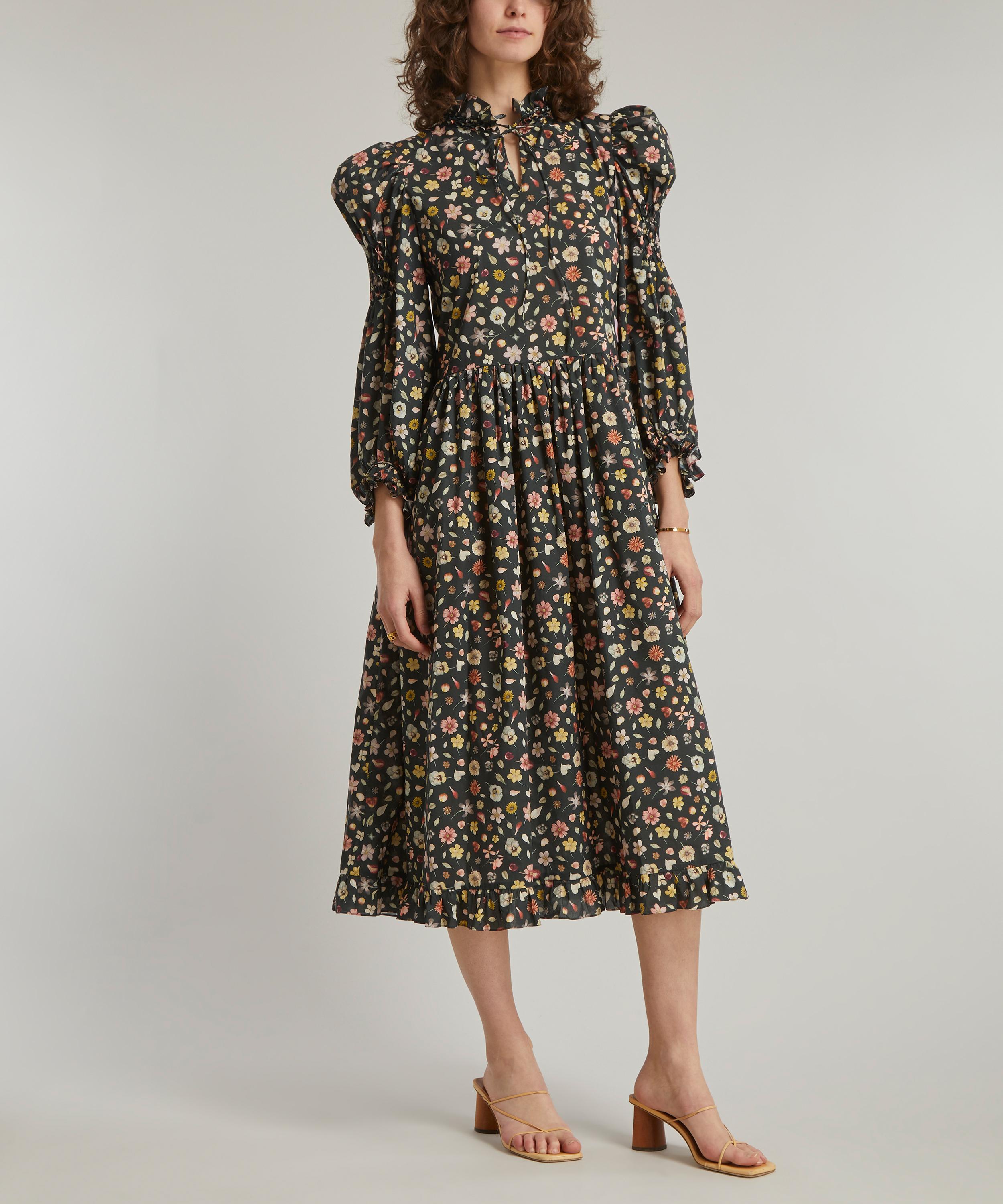 Horror Vacui - Yuzuki Phyls Flower Tana Lawn Cotton Dress image number 2