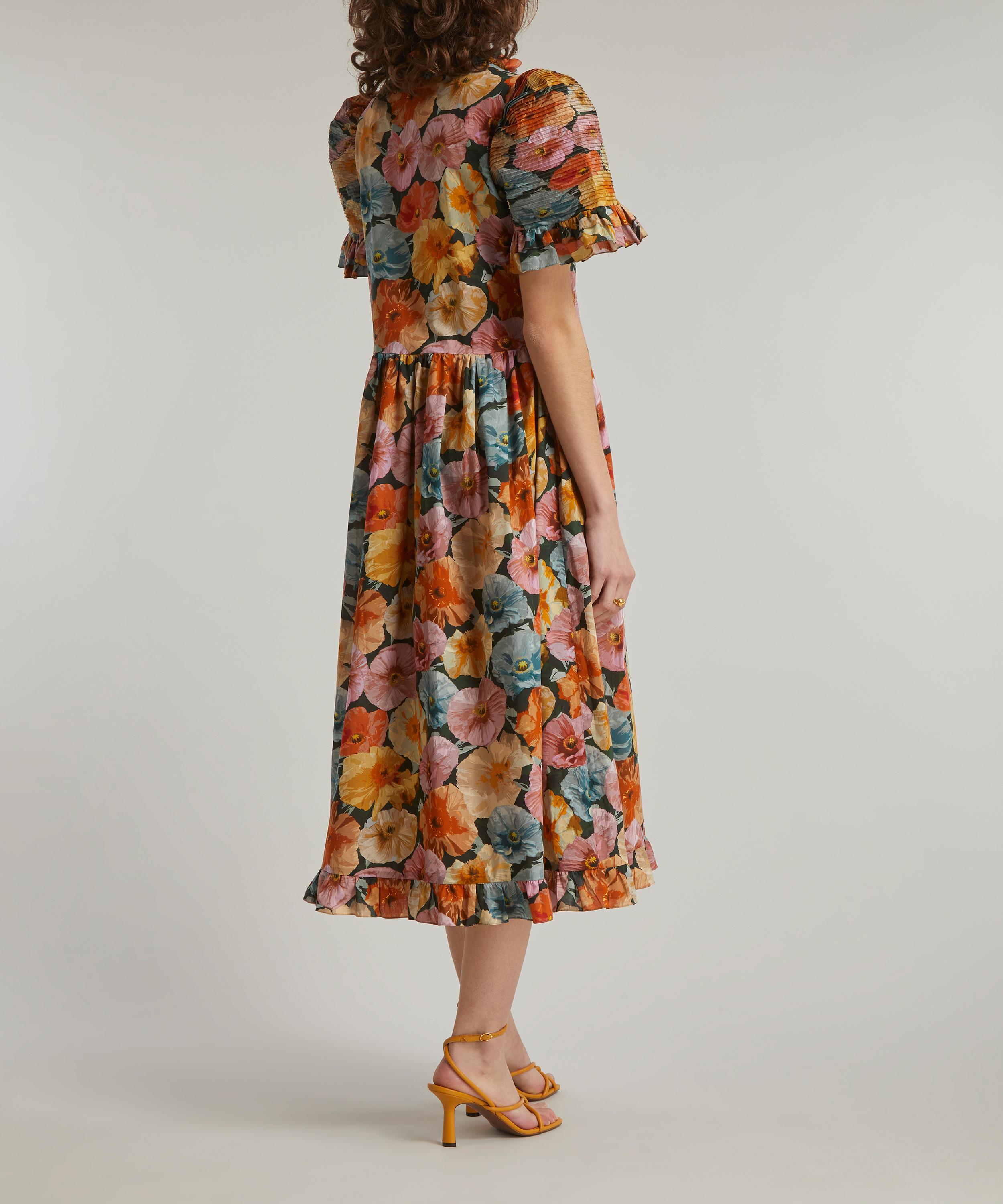 Horror Vacui Jade Poppy Wonder Tana Lawn Cotton Dress | Liberty