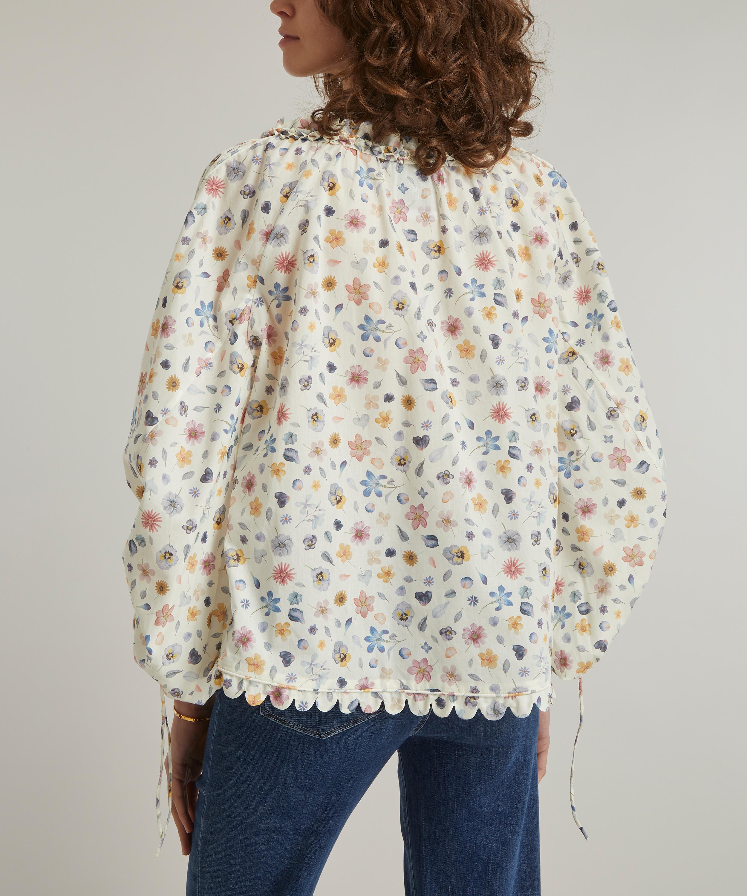 Horror Vacui - Imani Phyls Flower Tana Lawn Cotton Pleated Blouse image number 3