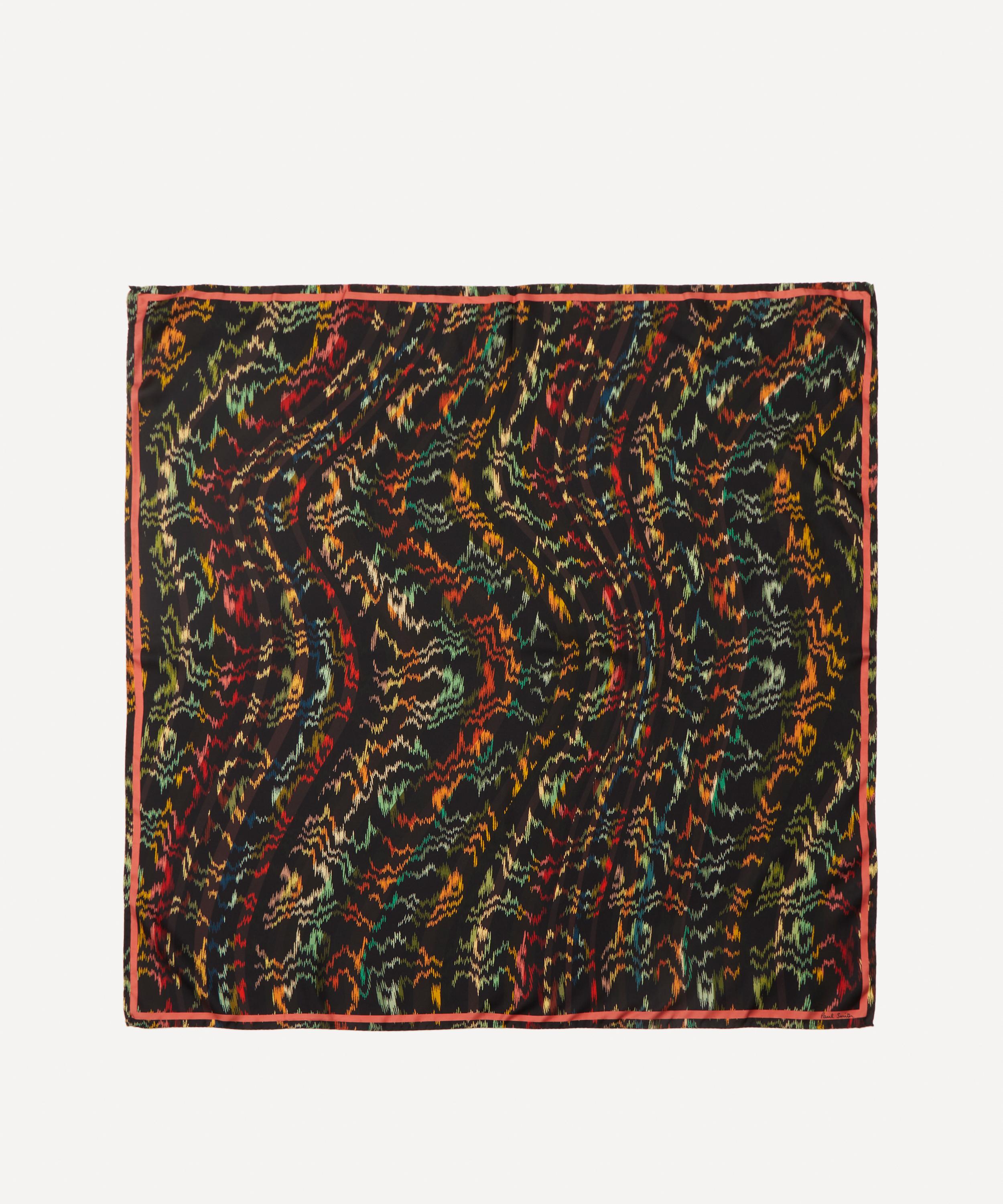 Paul Smith - Swirl Silk Animal Print Scarf image number 1
