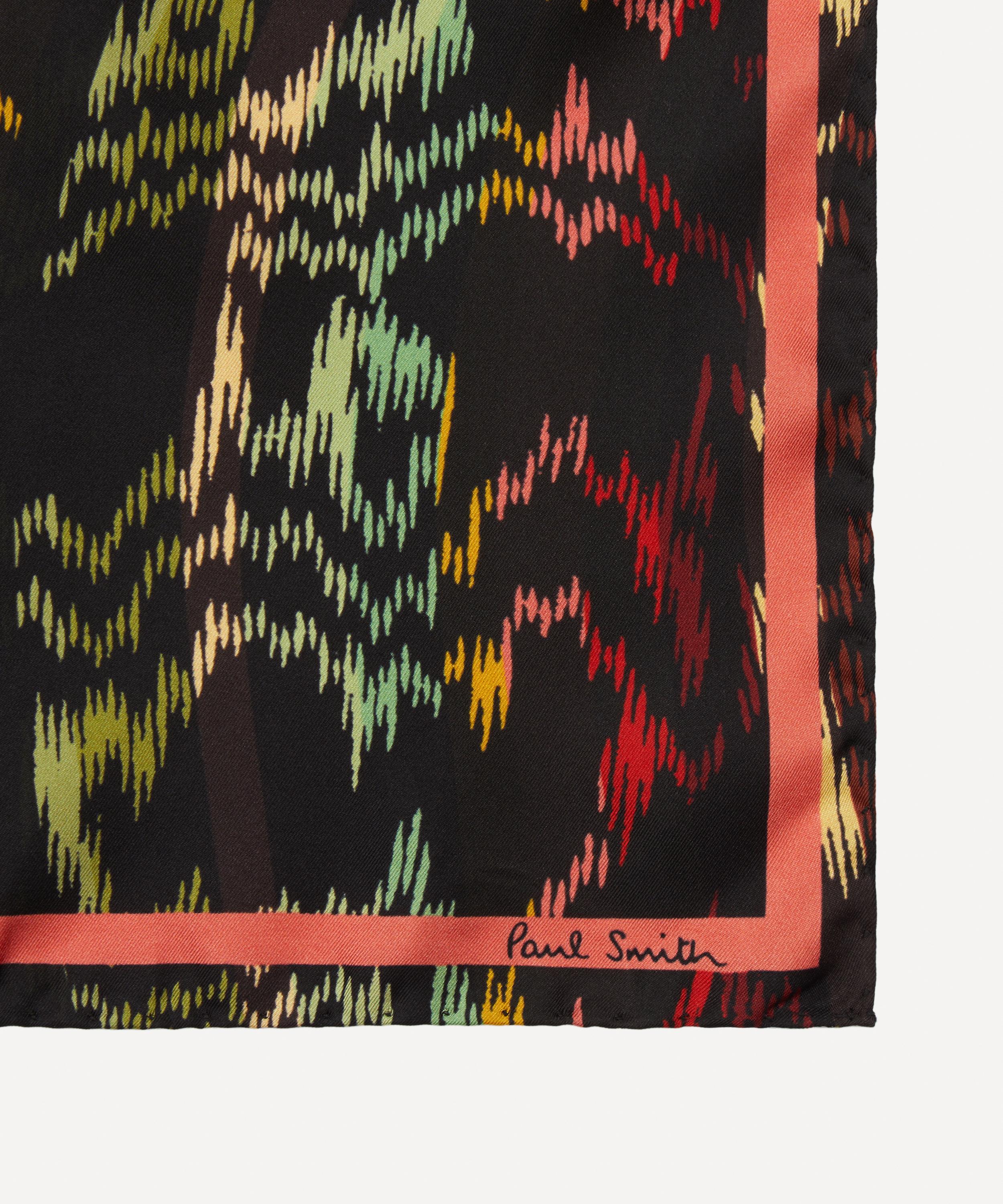 Paul Smith - Swirl Silk Animal Print Scarf image number 2