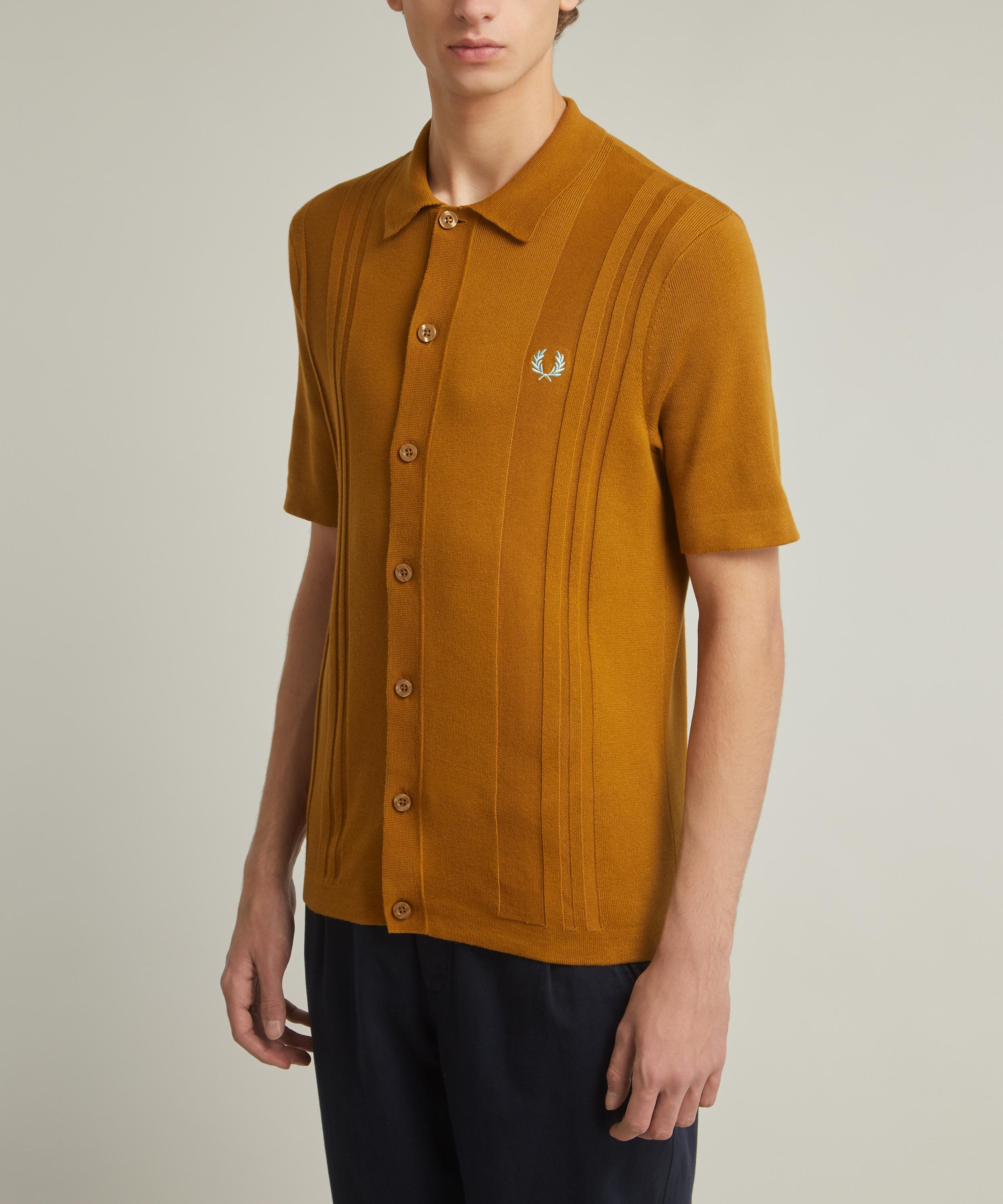 Fred Perry - Cotton Crochet Knit Polo Shirt image number 2