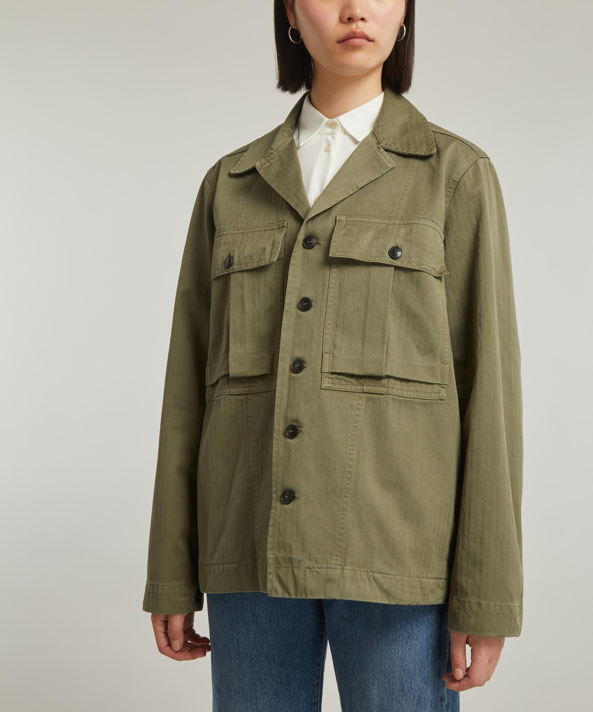 Monica cotton utility jacket in Khaki