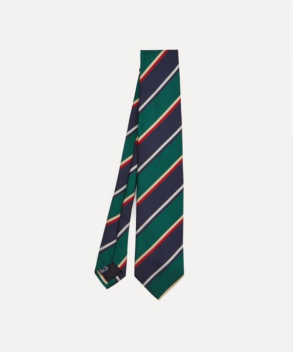 Drakes - Multicolour Stripe Repp Silk Tie