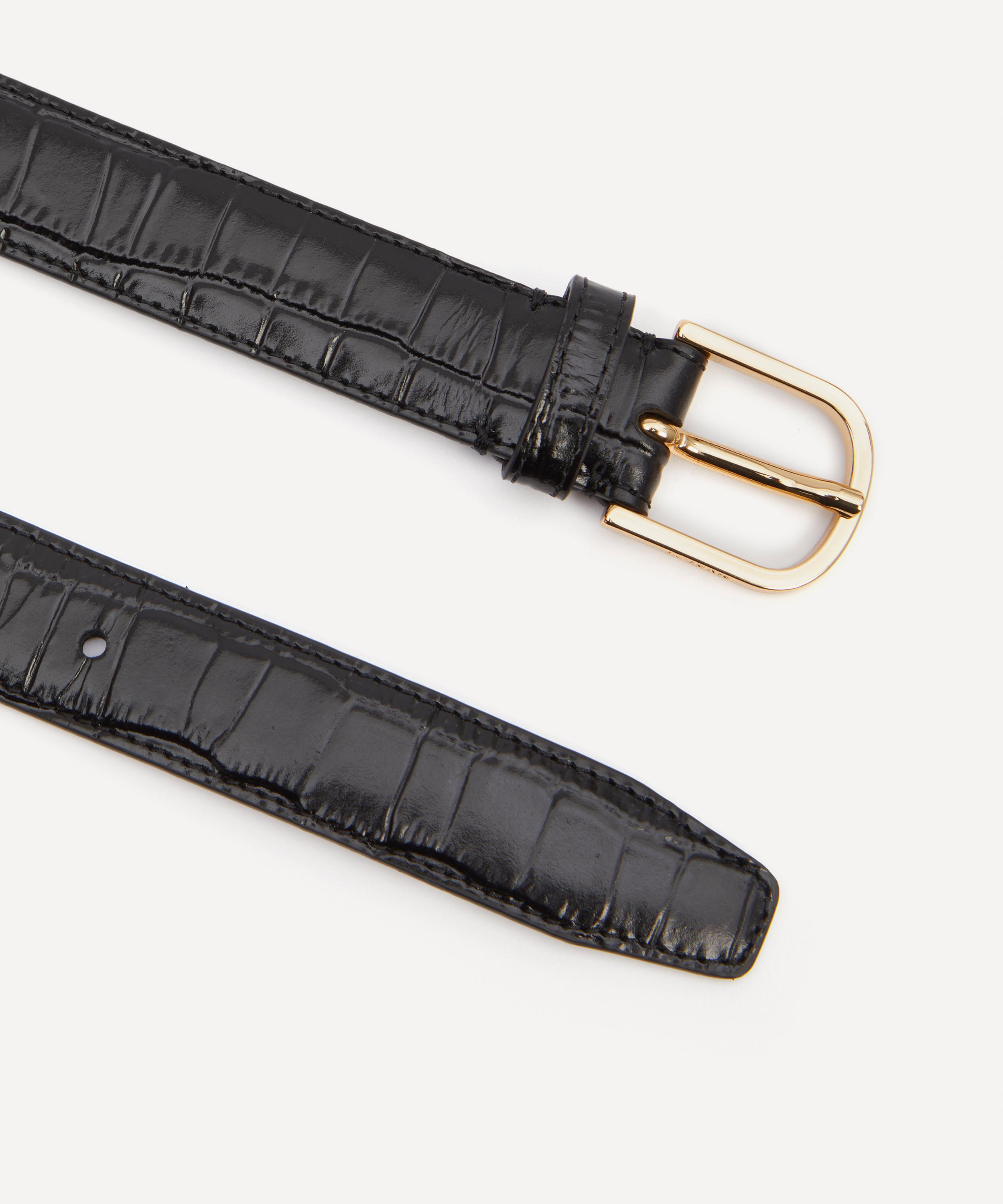 Wrap leather belt in black - Toteme