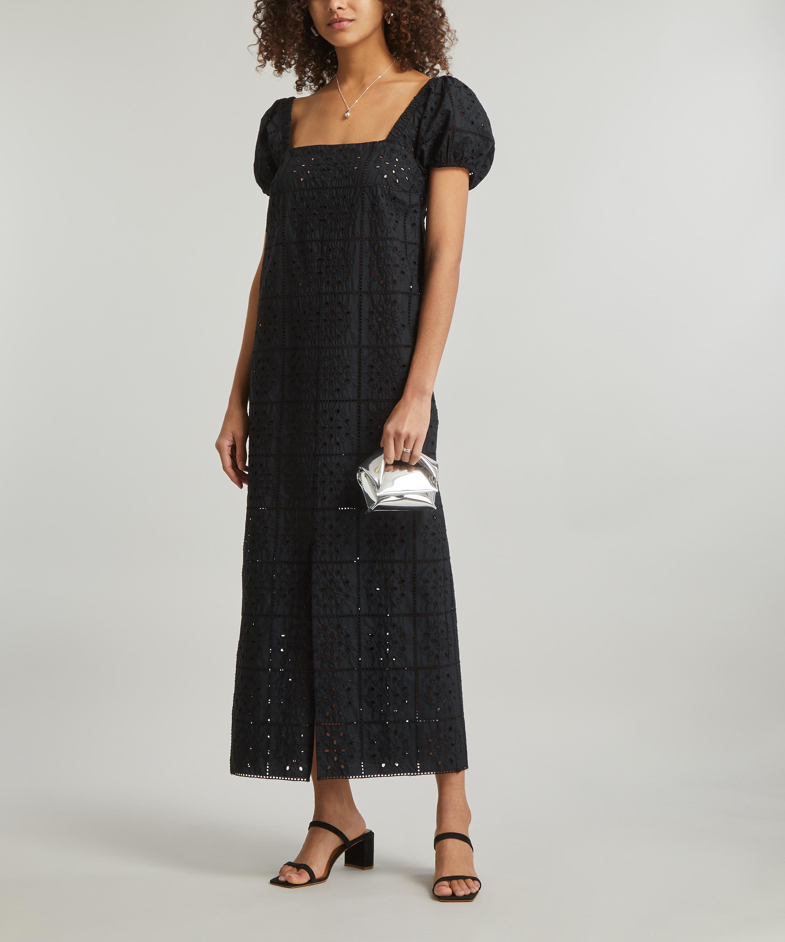 Ganni - Broderie Anglaise Midi-Dress image number 1