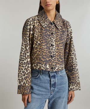 Ganni - Leopard-Printed Short Jacket image number 2