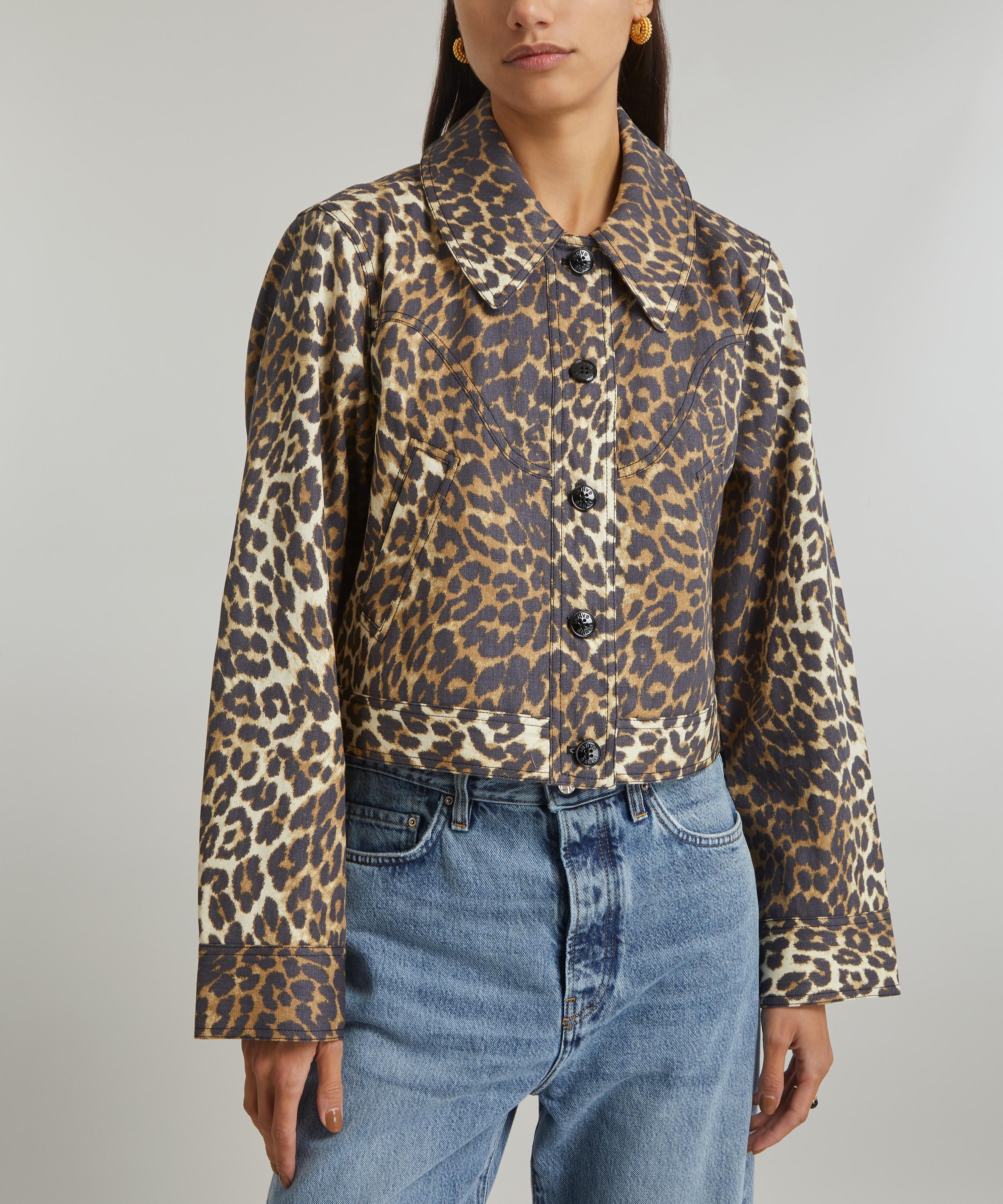 Animal print short outlet jacket