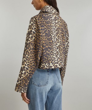 Ganni - Leopard-Printed Short Jacket image number 3