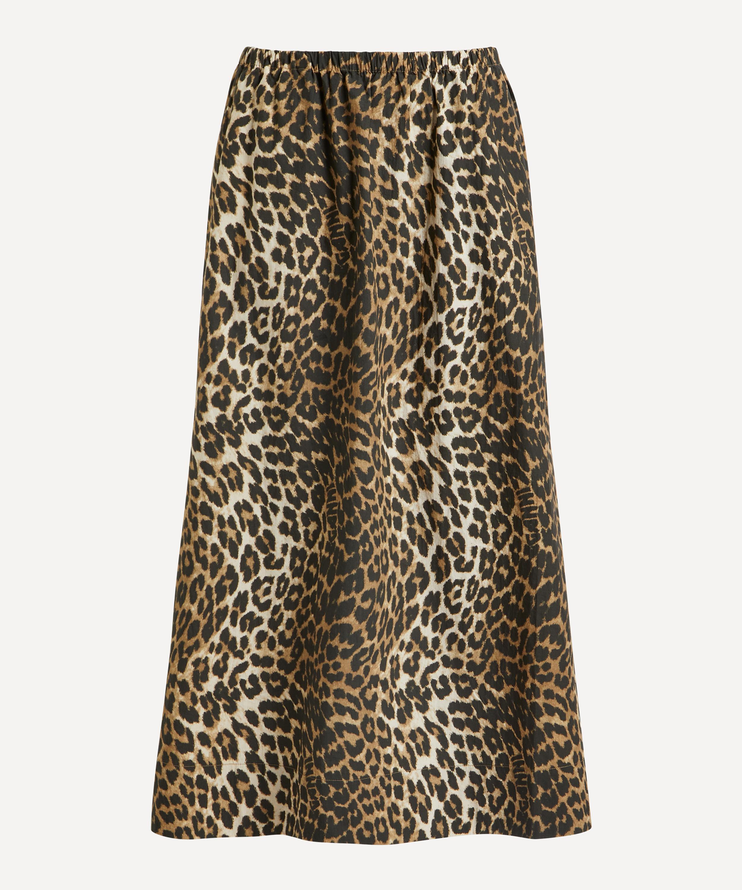 Ganni Leopard Printed Maxi Skirt Liberty