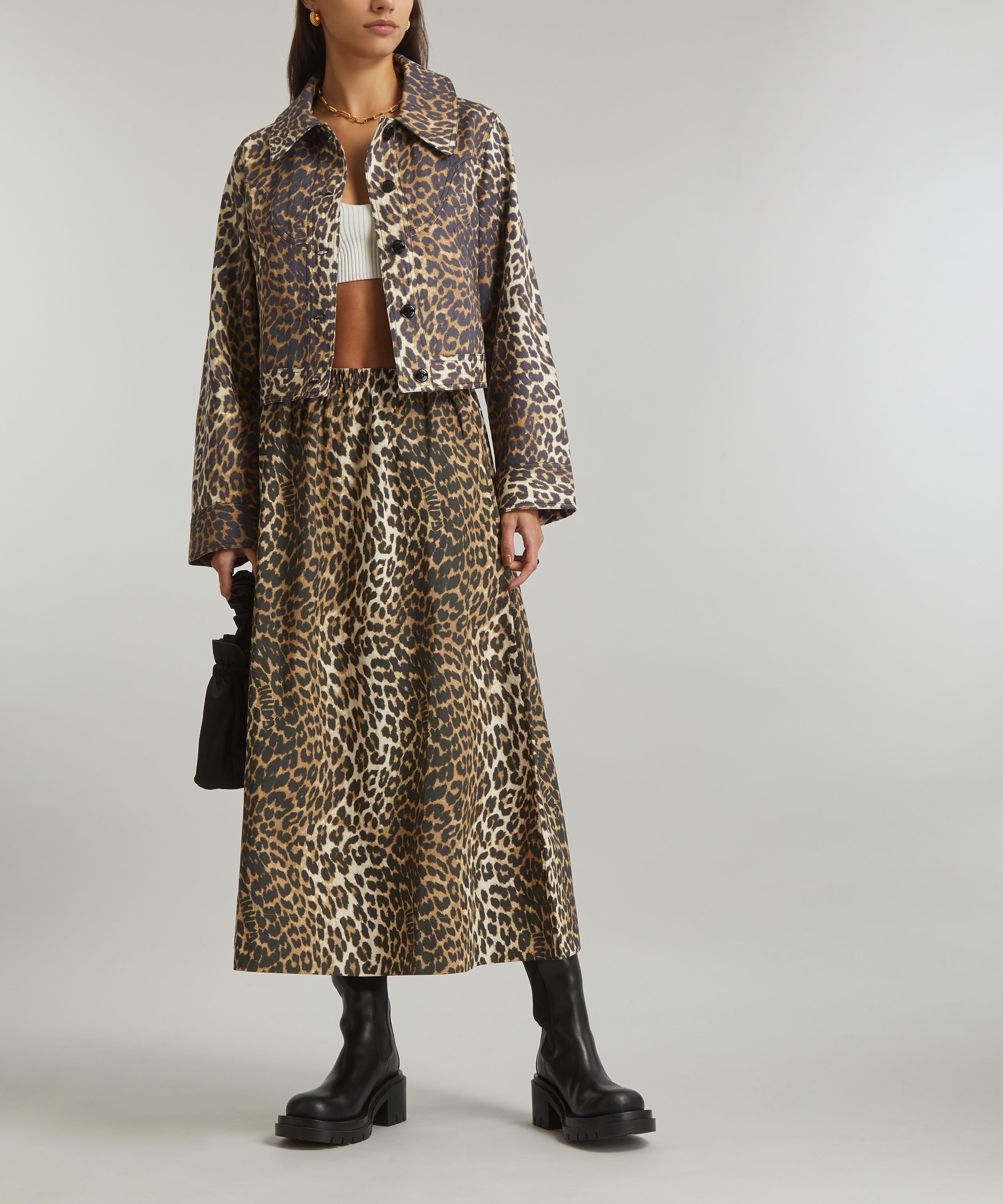 Leopard print crepe on sale printed wrap skirt