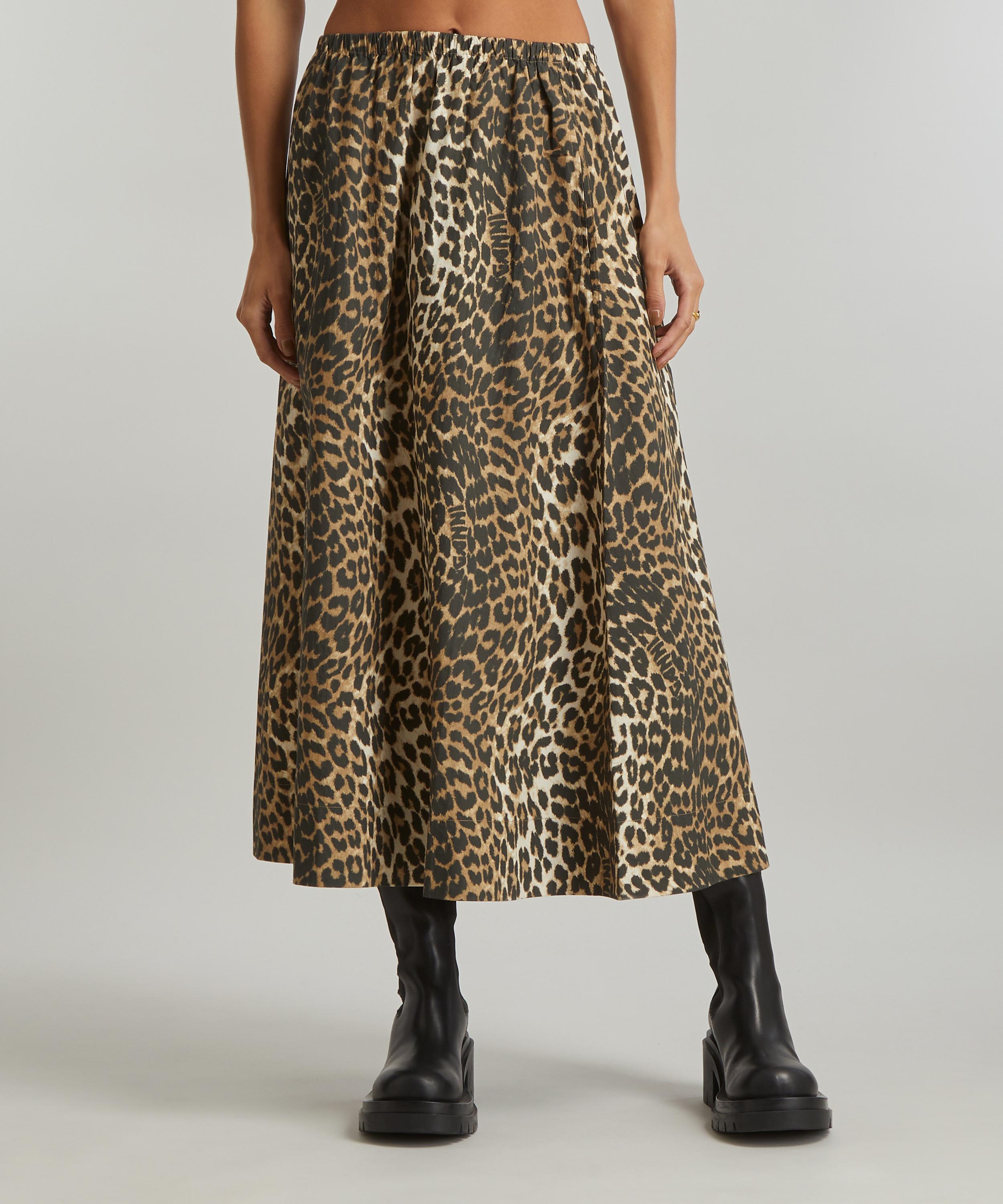 Ganni Leopard Printed Maxi Skirt Liberty