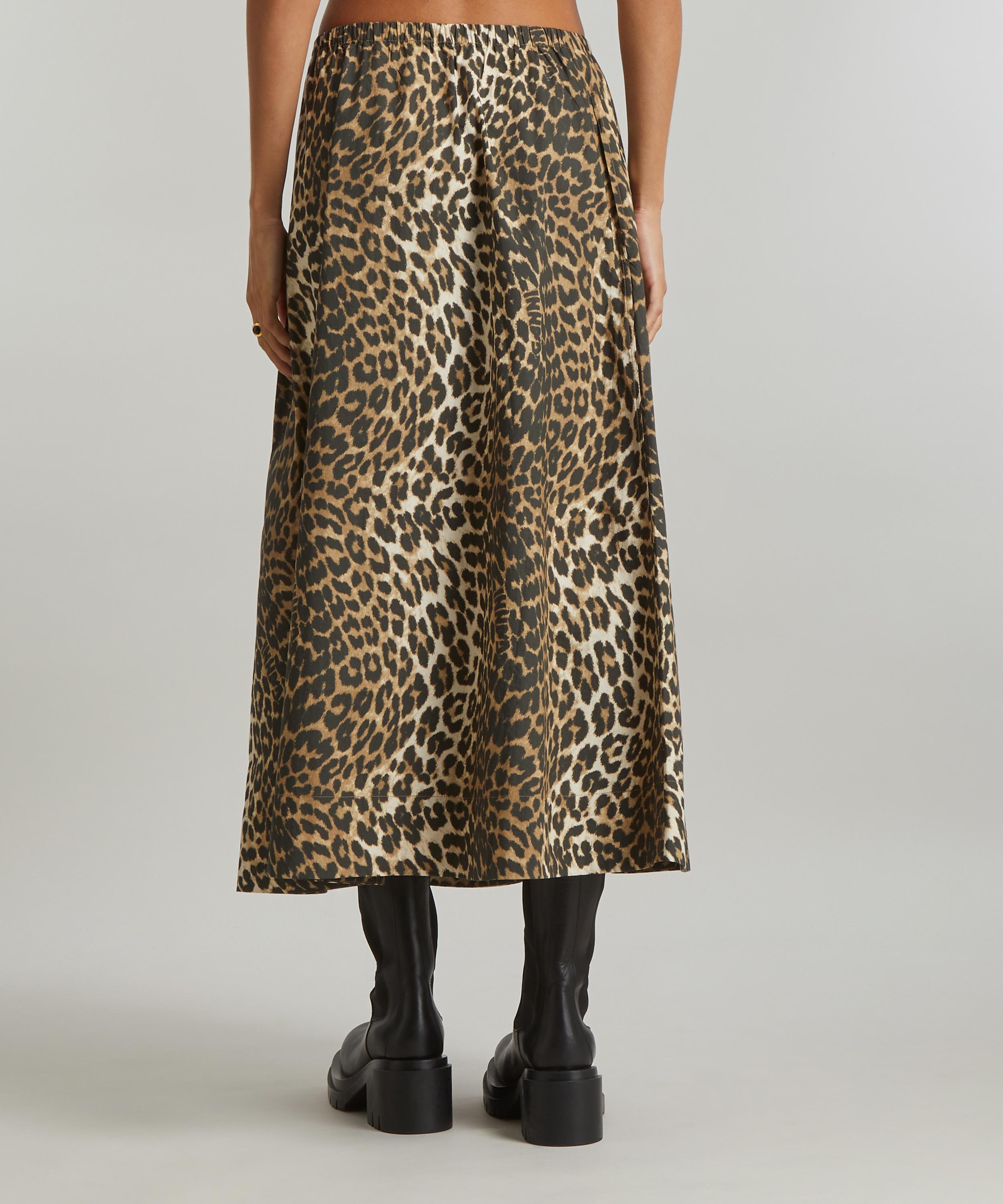 Ganni leopard cheap wrap skirt