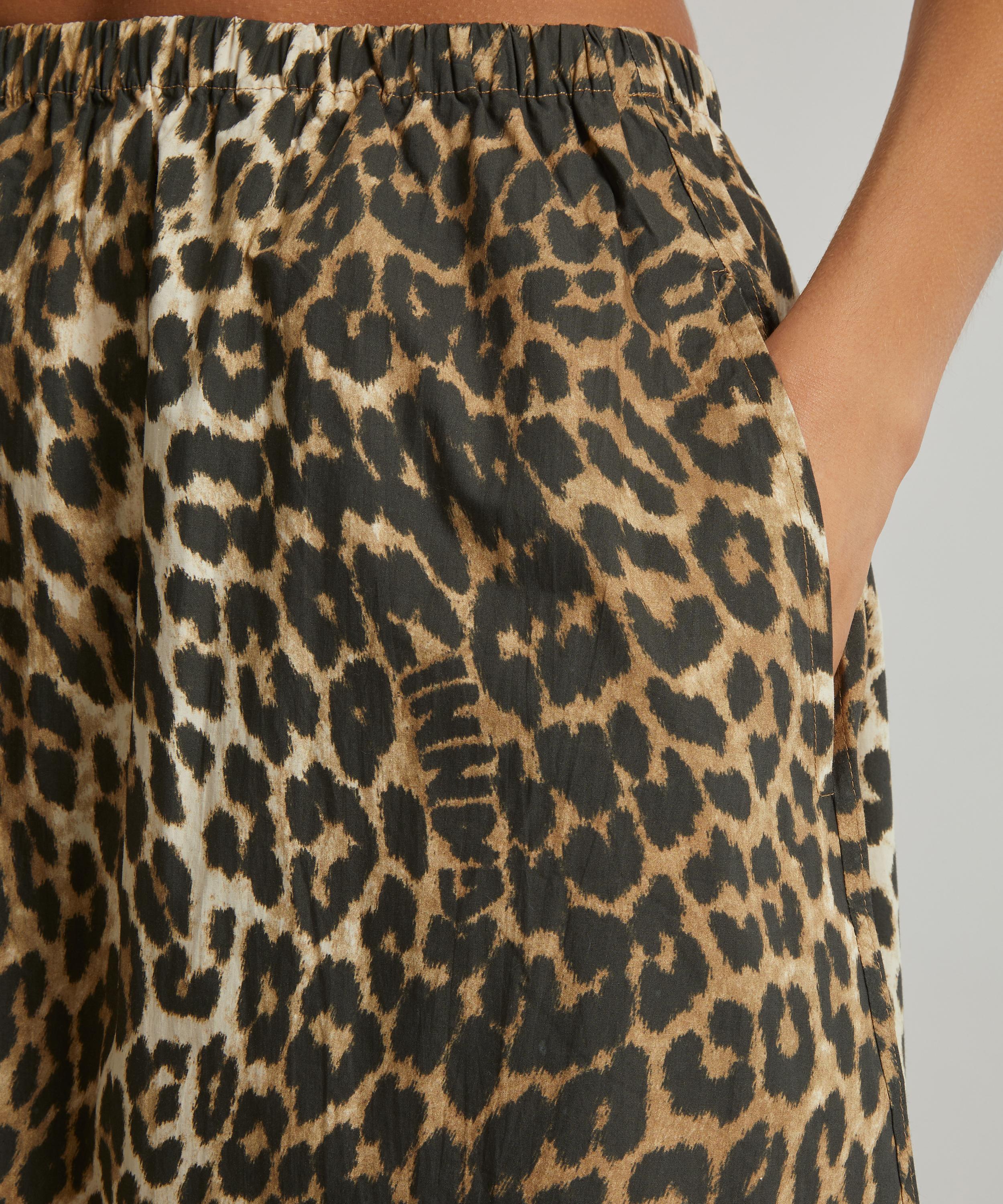 Ganni leopard hot sale maxi dress