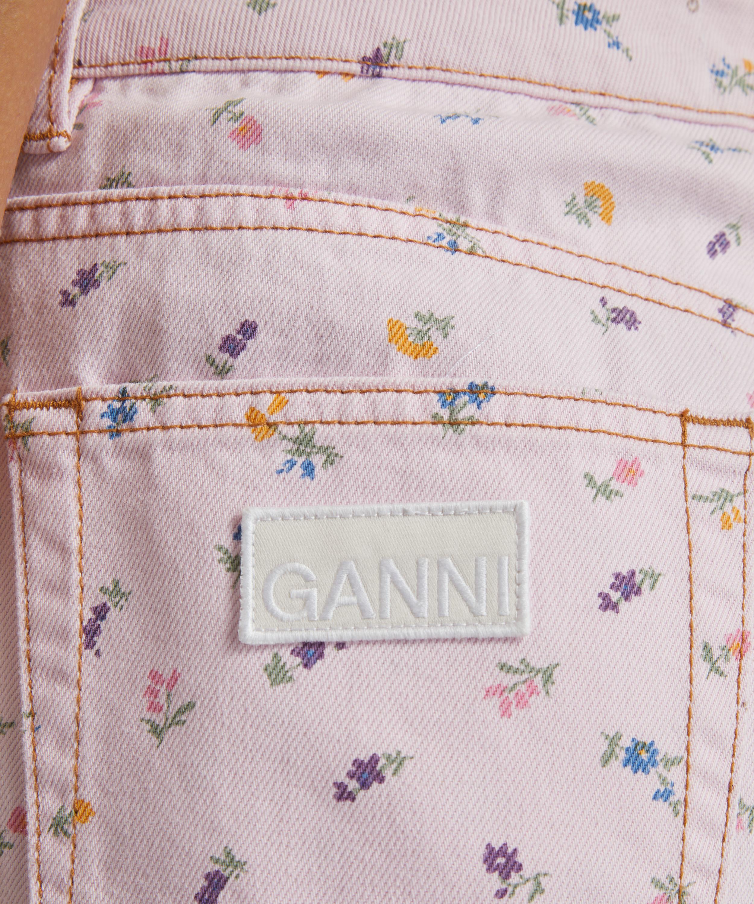 Ganni - Flower-Print Joezy Jeans image number 4