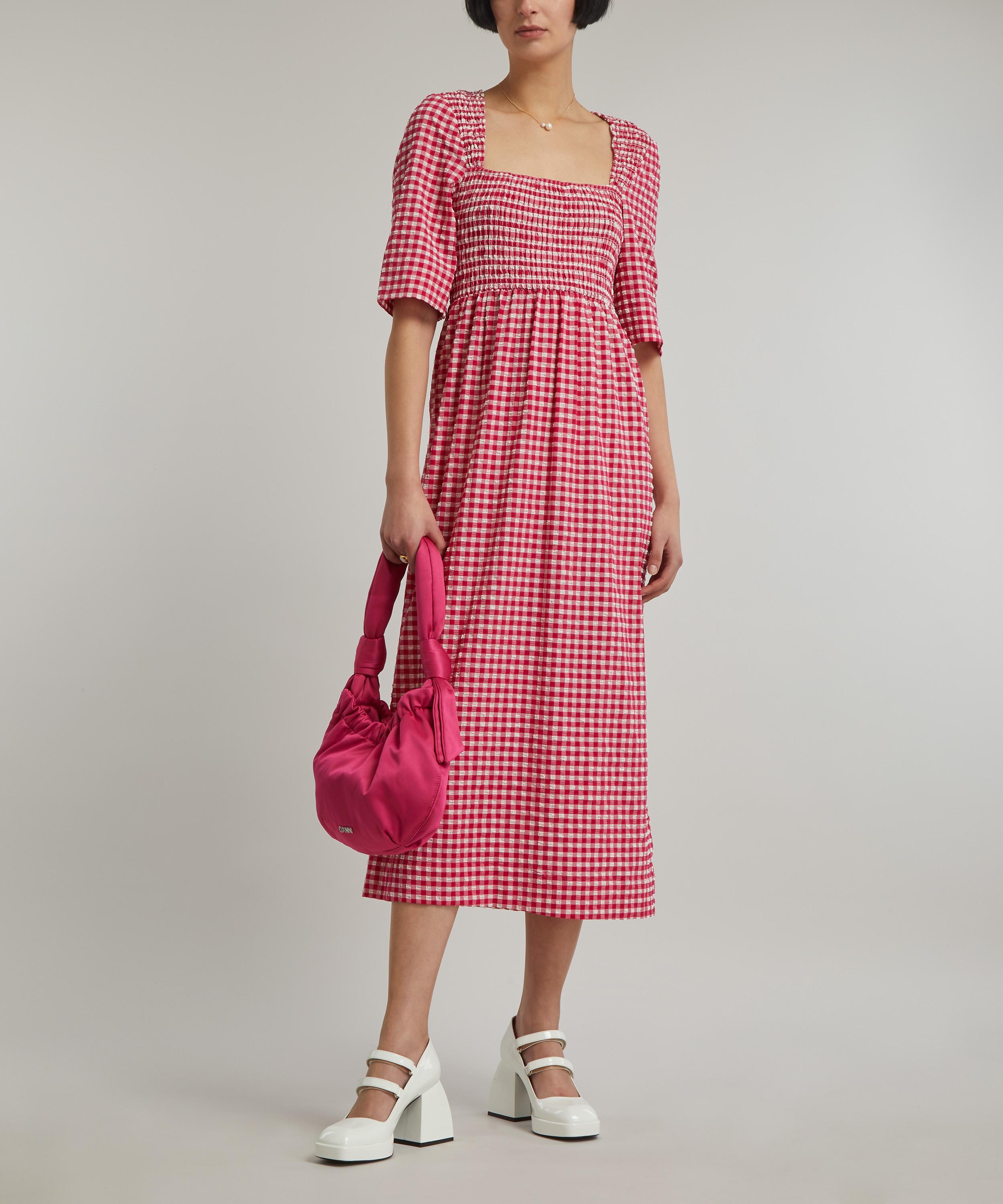 Ganni Seersucker Smock Dress Liberty